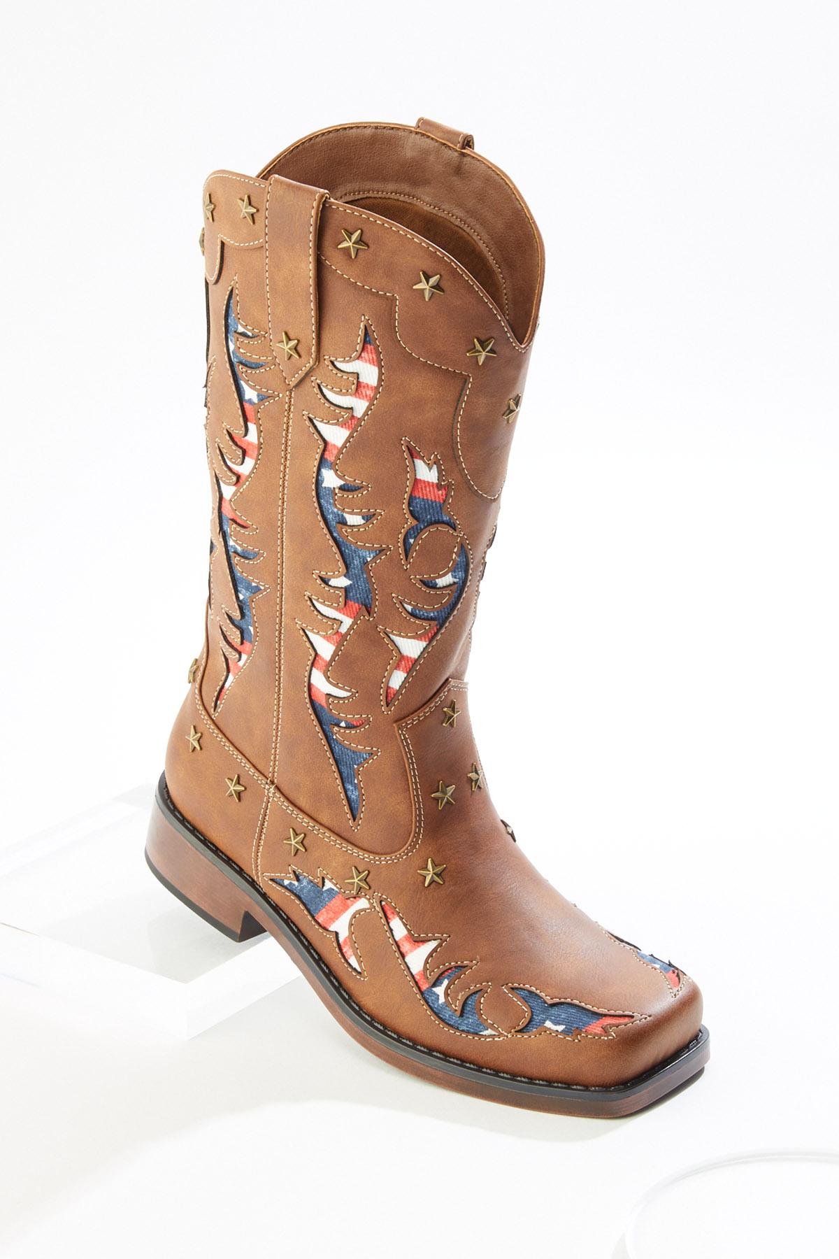 Cato Fashions | Cato Wide Width Americana Cutout Western Boots