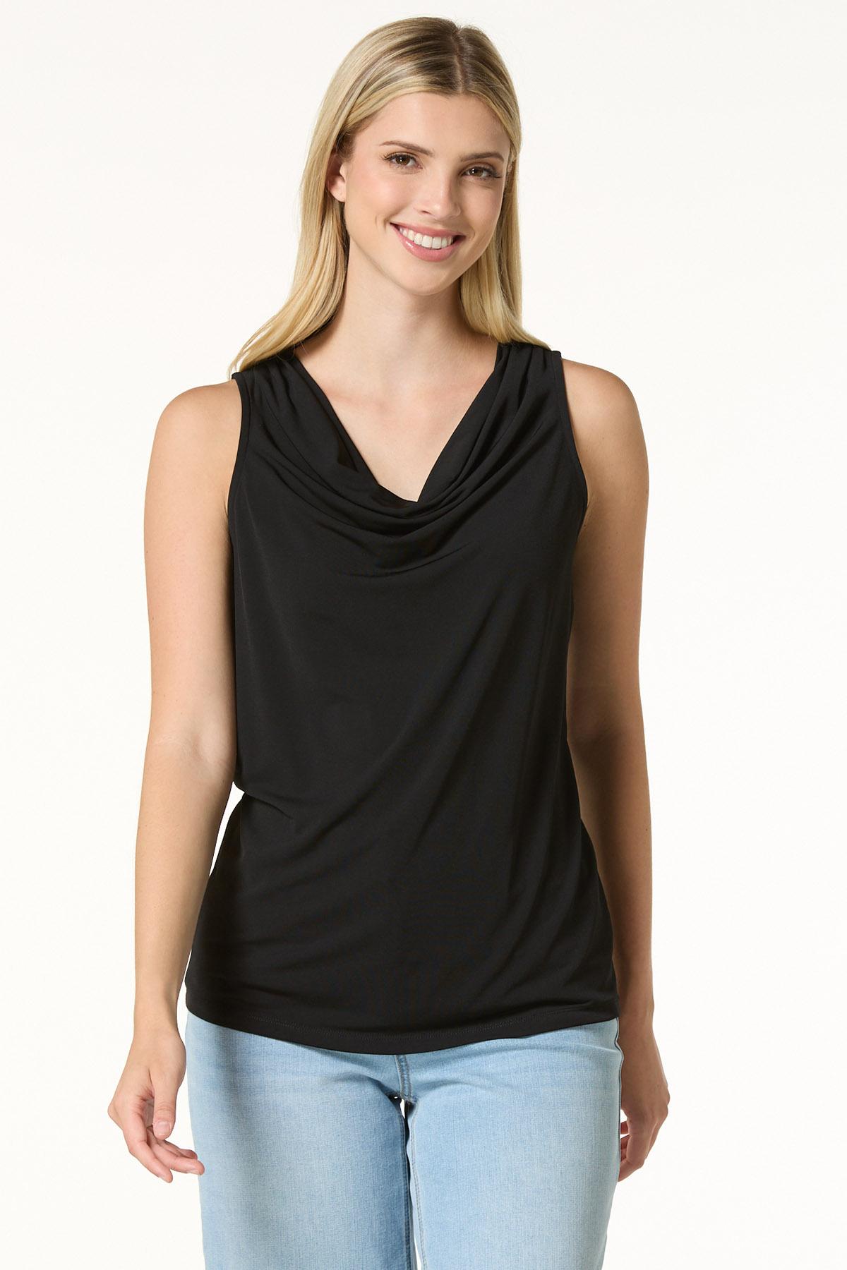 Cato Fashions | Cato Solid Drape Neck Tank