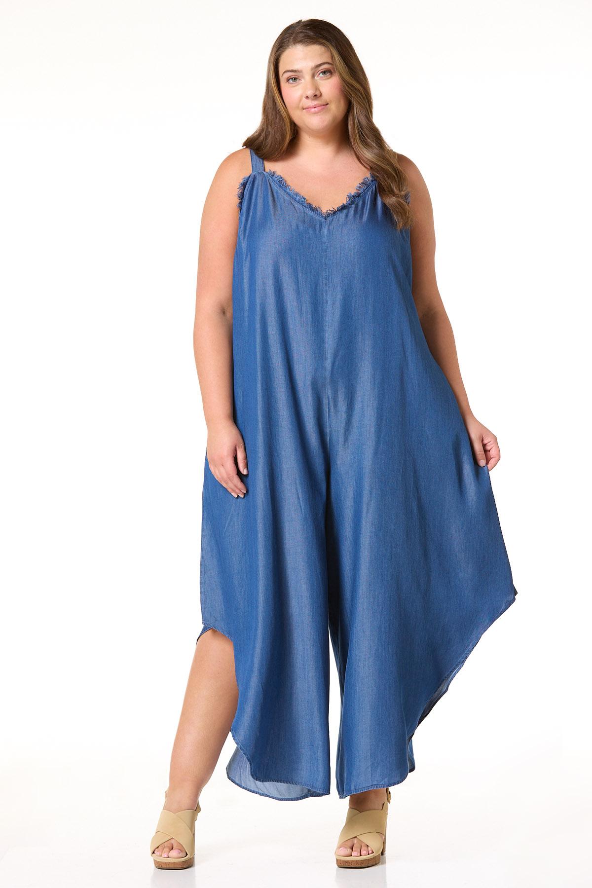 Plus Size Chambray Genie Jumpsuit