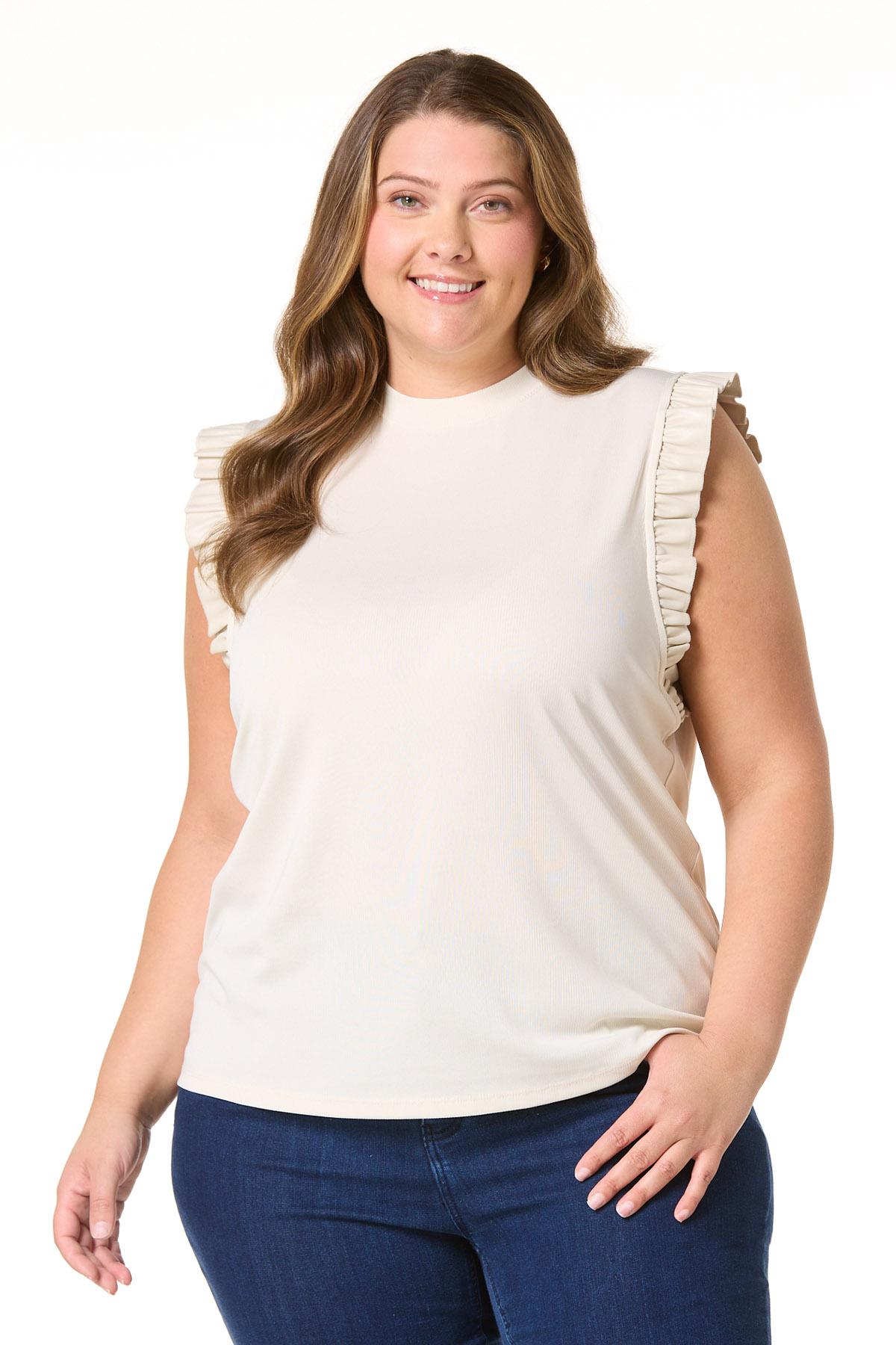 Cato Fashions | Cato Plus Size Ruffled Trim Tank