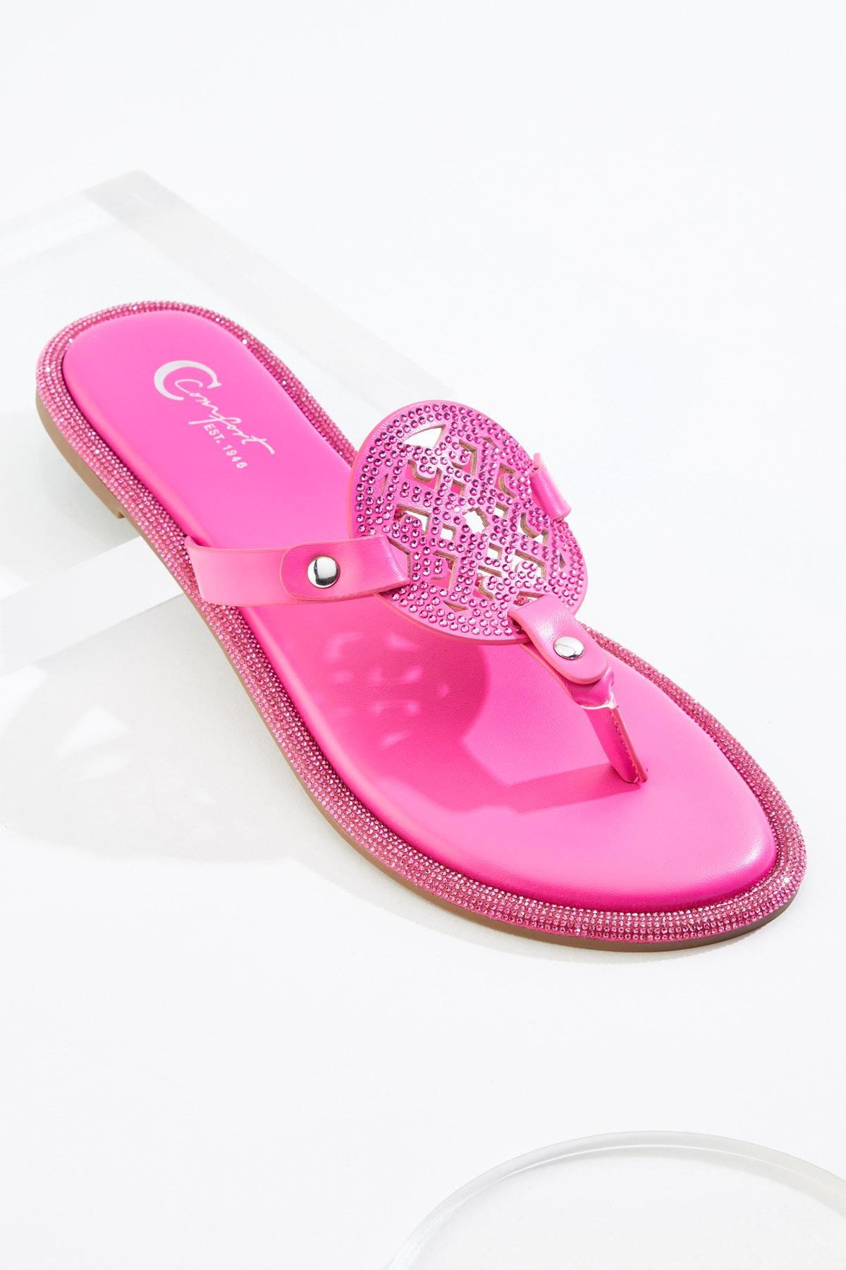 Cato Fashions | Cato Rhinestone Trim Medallion Sandals
