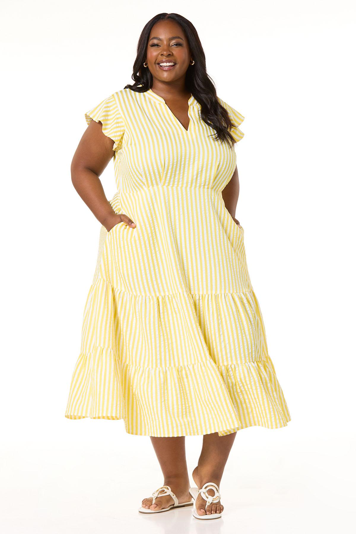 Plus Size Seersucker Dress