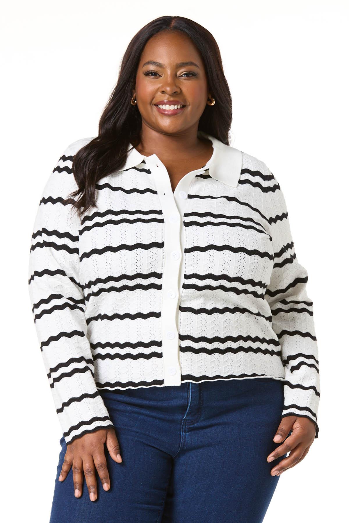 Cato Fashions | Cato Plus Size Chevron Cardigan Sweater