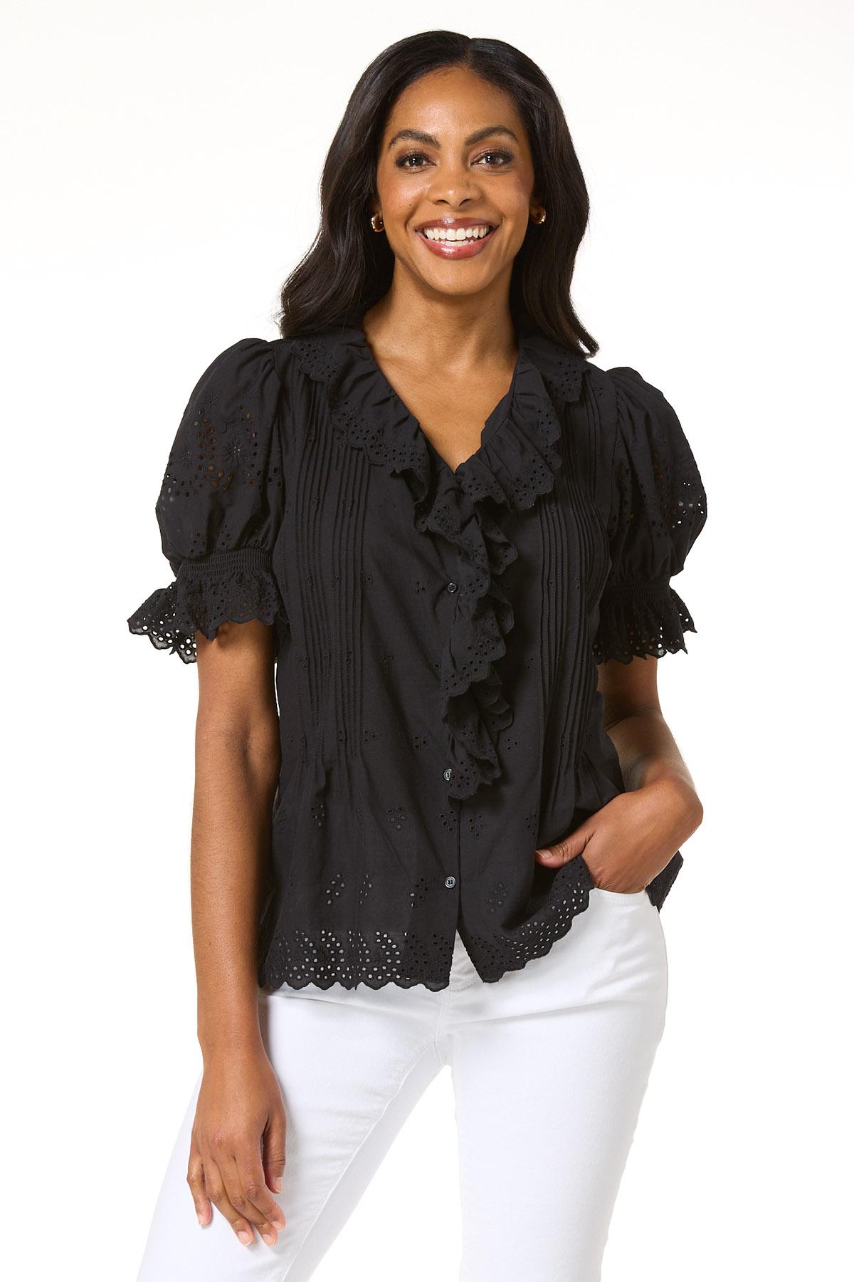 Cato Fashions | Cato Ruffled Puff Sleeve Top