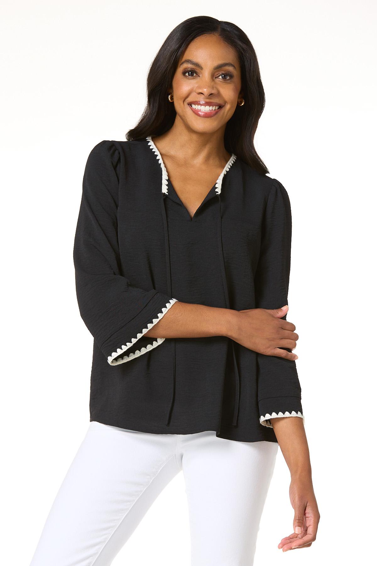Cato Fashions | Cato Contrasting Stitch Top