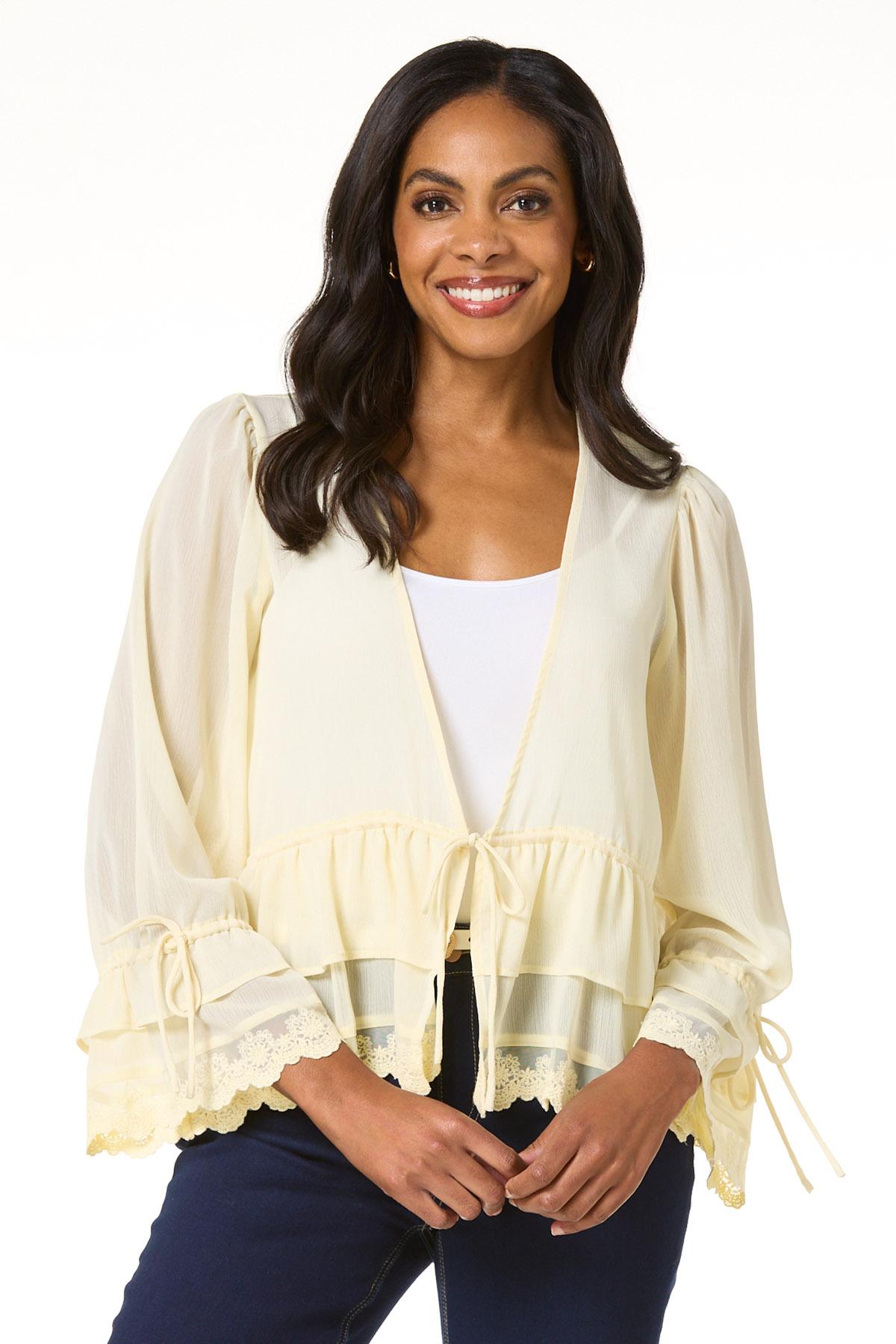 Lemon Lace Kimono Top