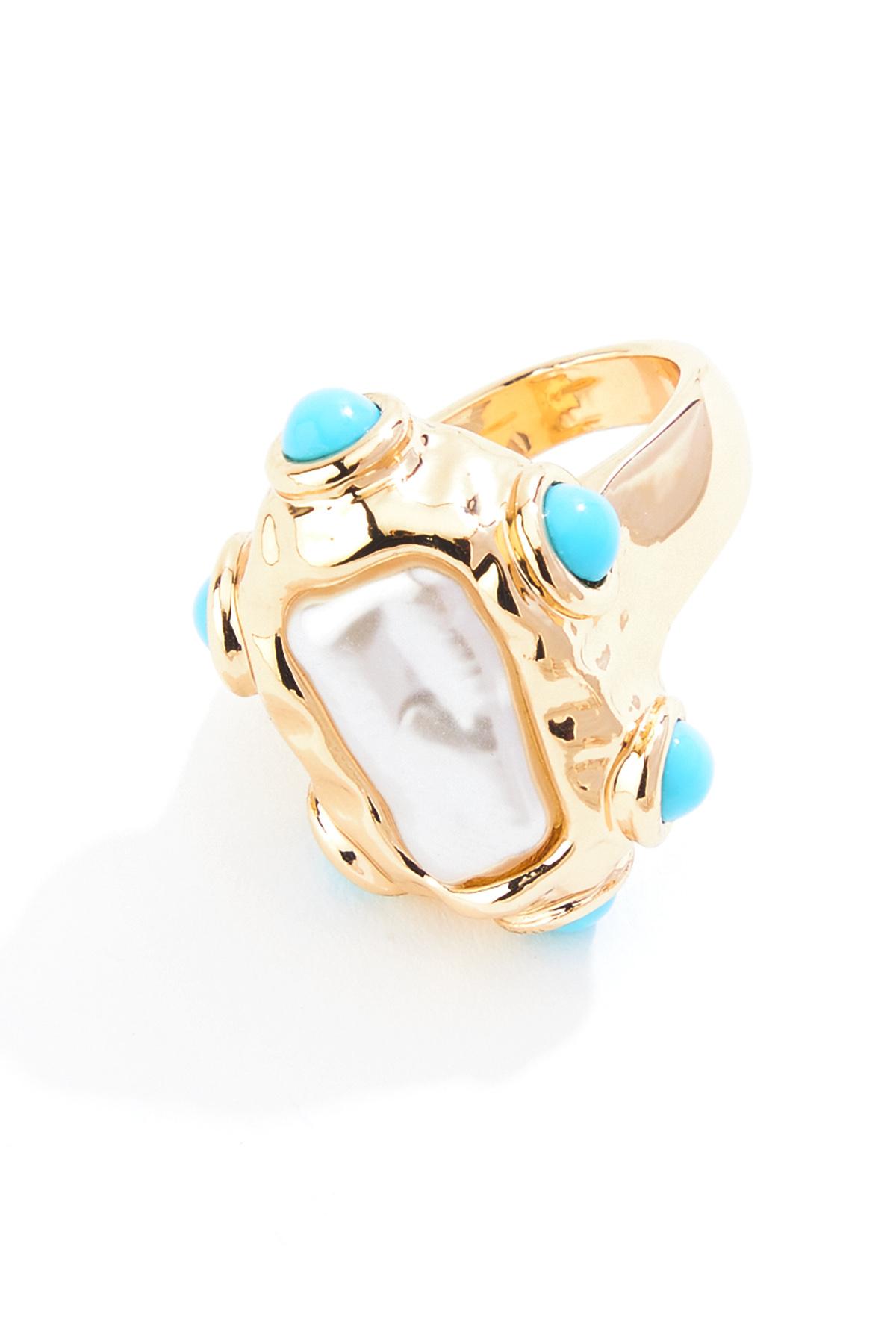 Studded Pearl Statement Ring