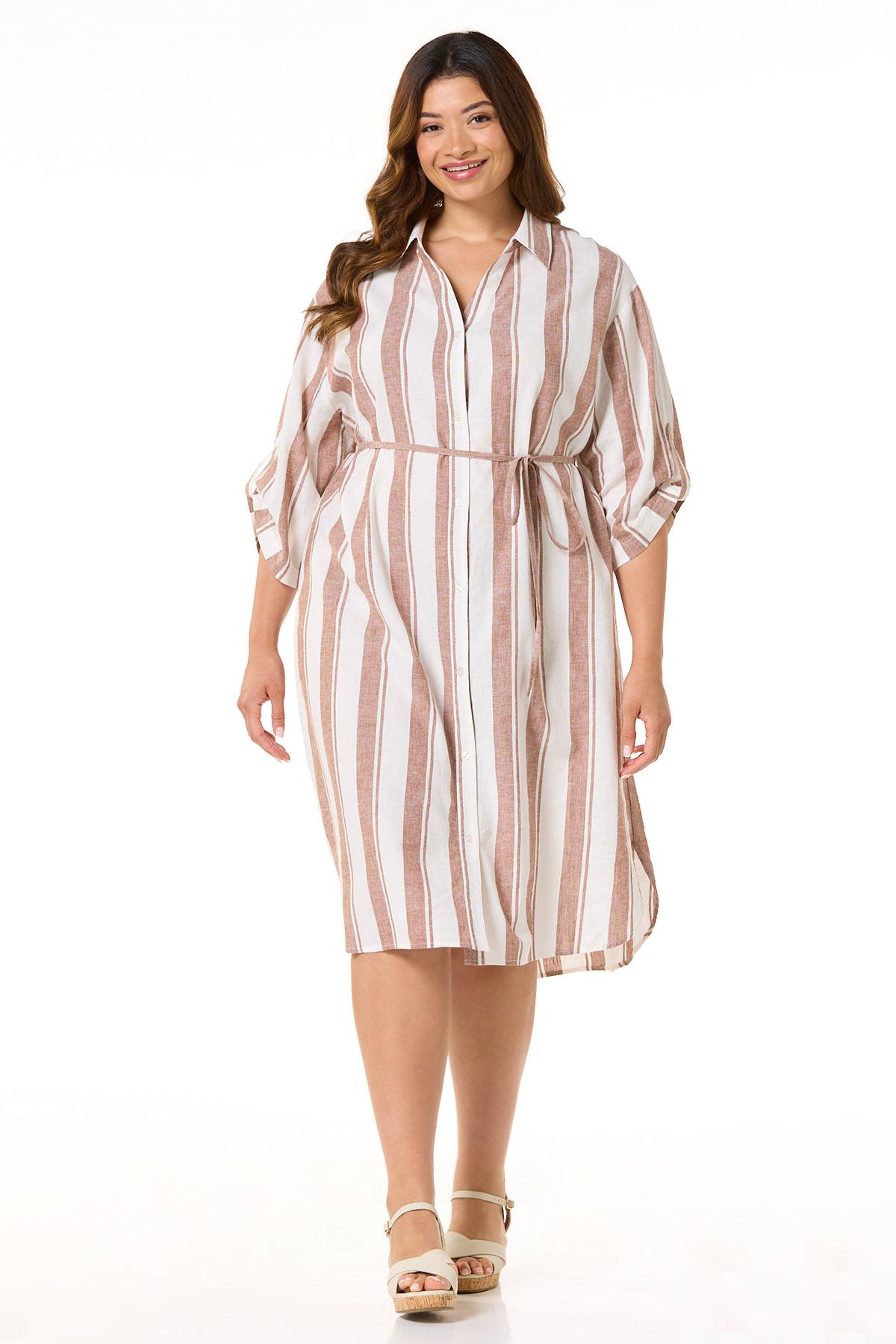 plus size linen shirt dress Odeon Linen Blend Shirtdress - / Black- SizeXL