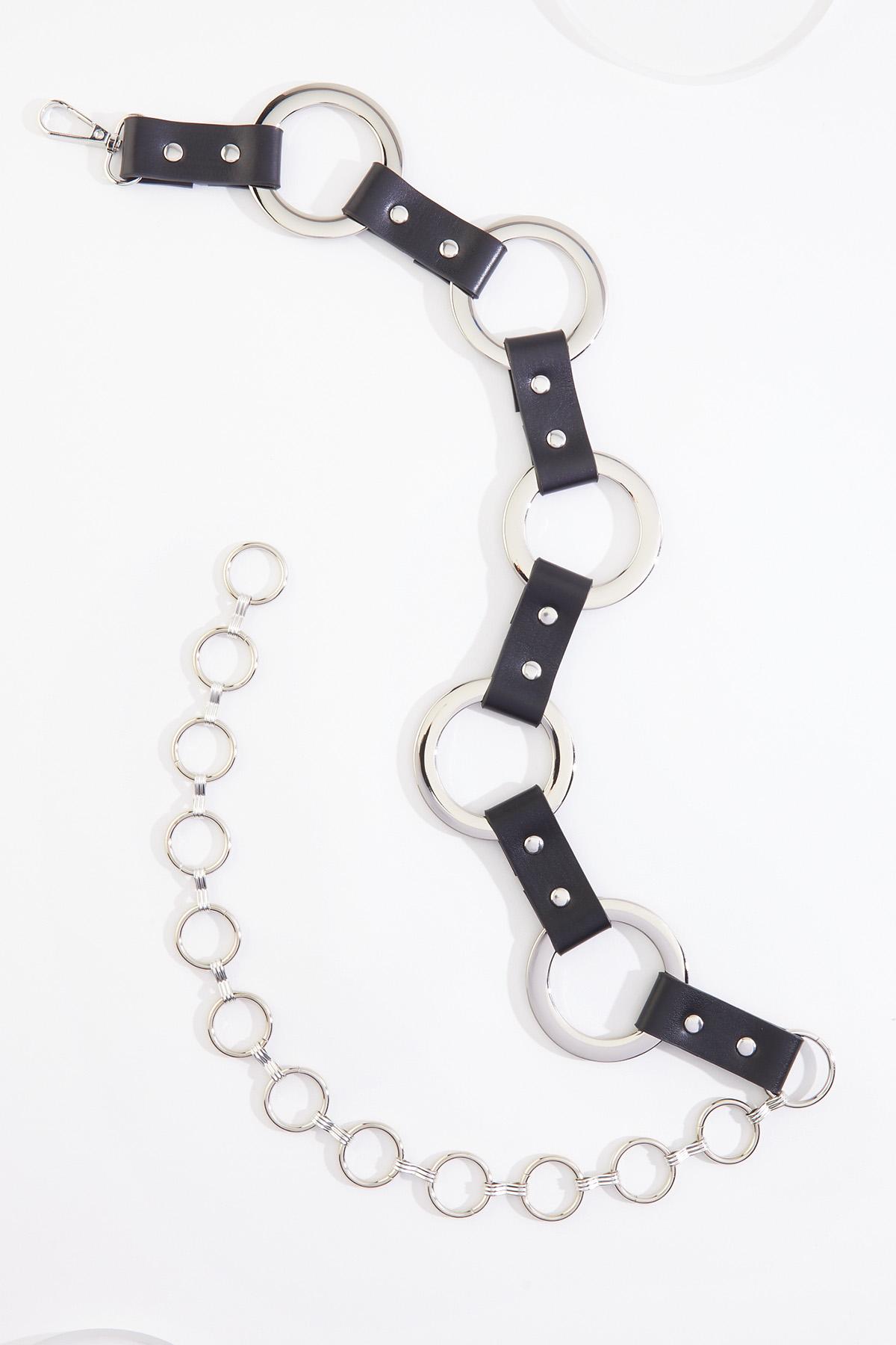 Cato Fashions | Cato Silver Ring Faux Leather Link Chain Belt
