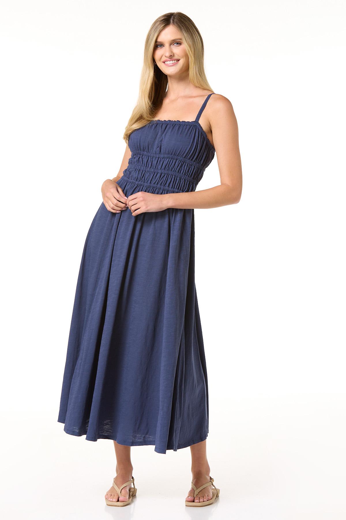 Smocked Jersey Knit Dress