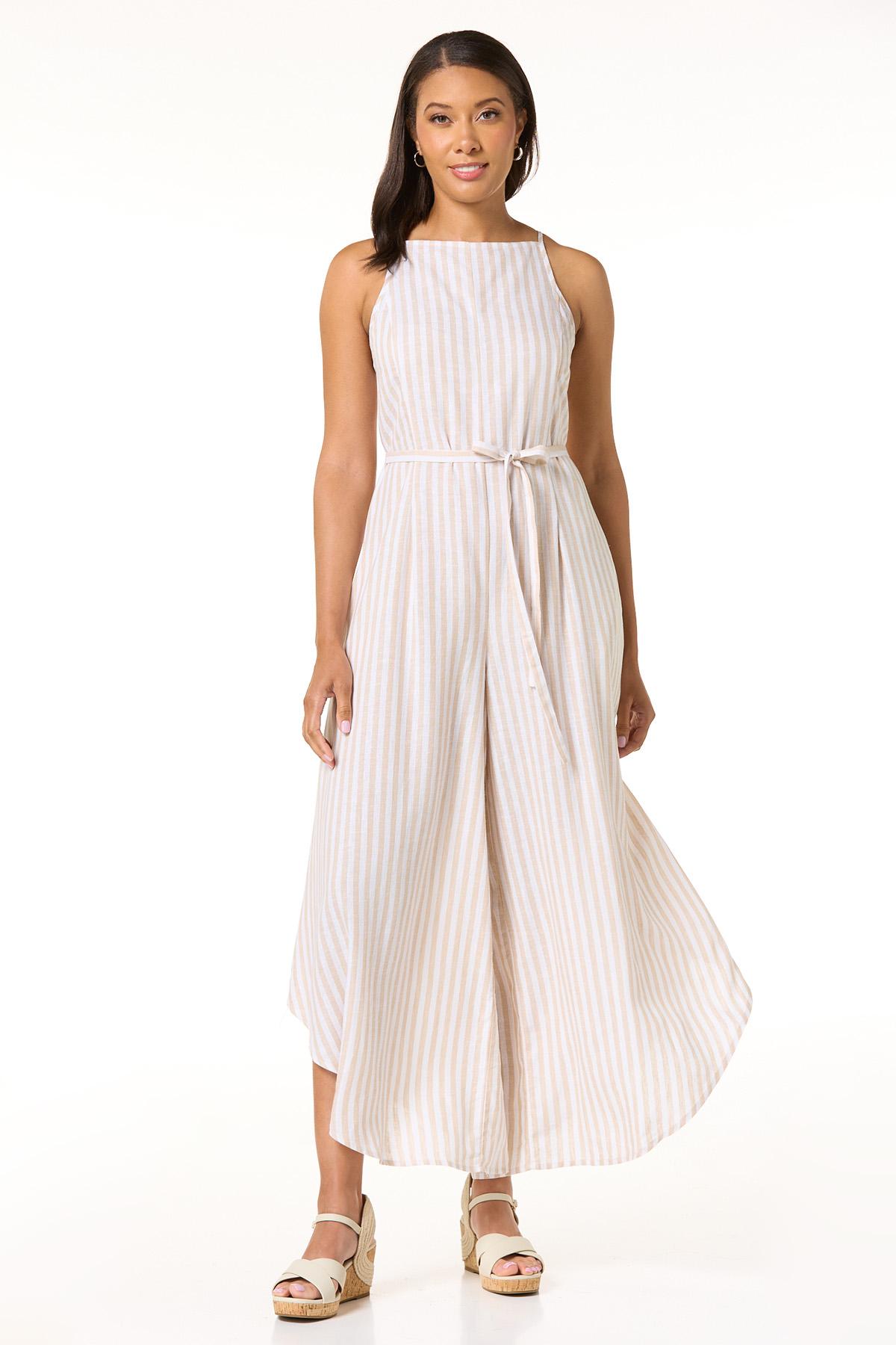 Stripe Linen Jumpsuit