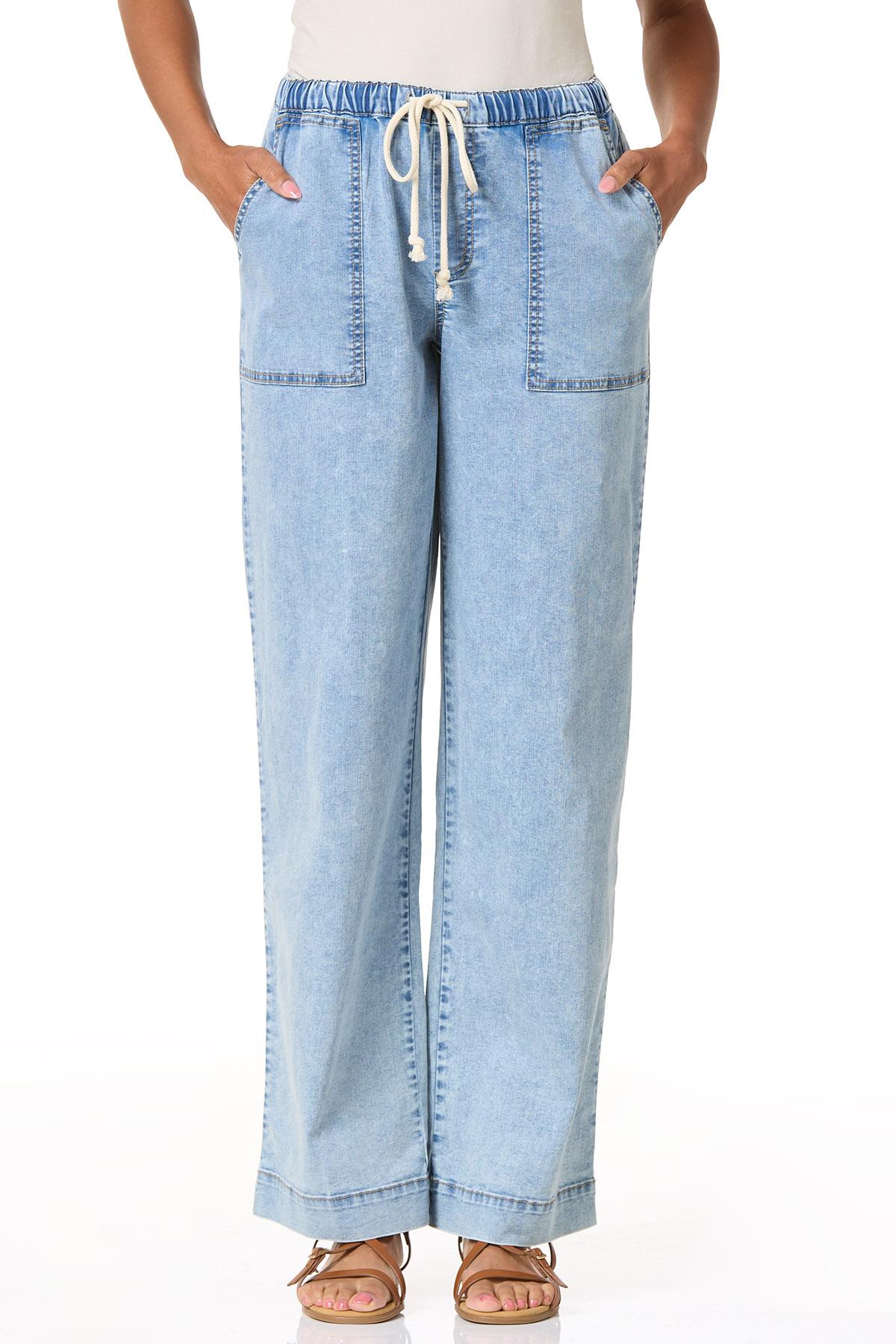 Cato Fashions | Cato Drawstring Faded Wash Jeans