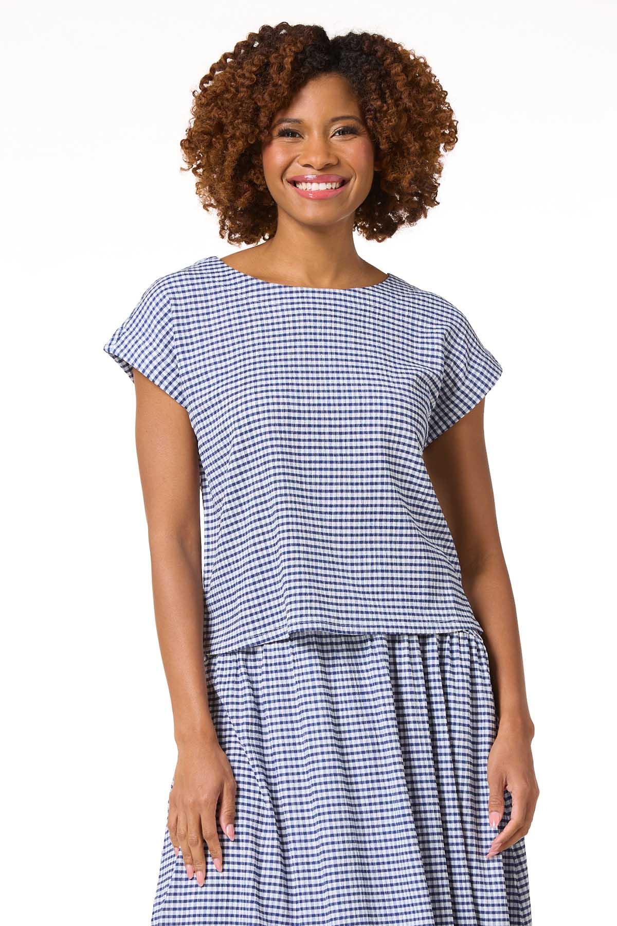 ★　satooo　★ Cato Fashions | Cato Blue Gingham Top