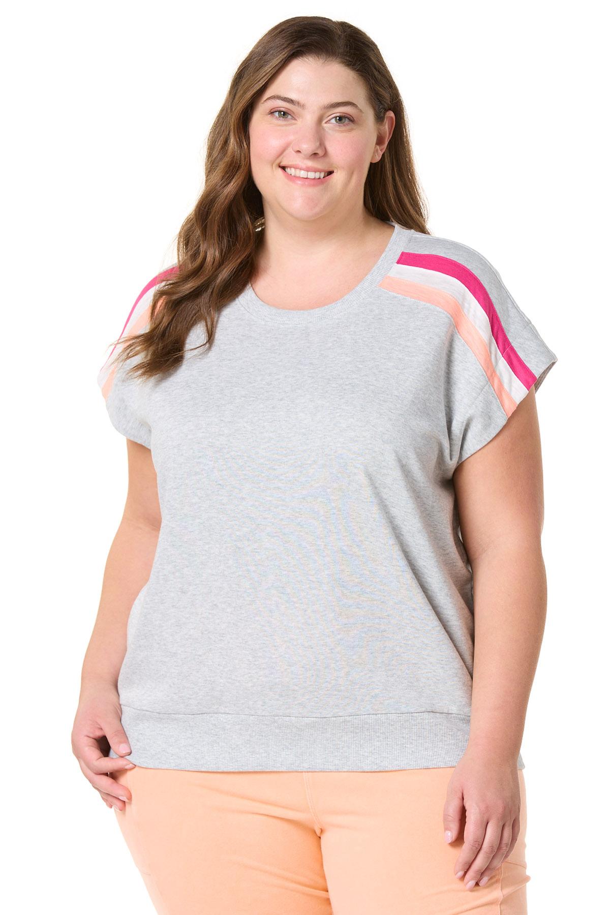 Cato Fashions | Cato Plus Size Sporty Stripe French Terry Top