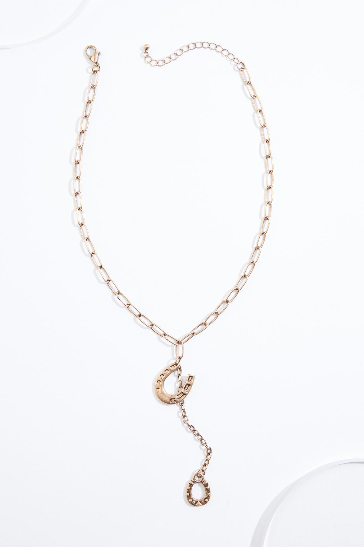 Cato Fashions | Cato Antique Gold Horseshoe Necklace