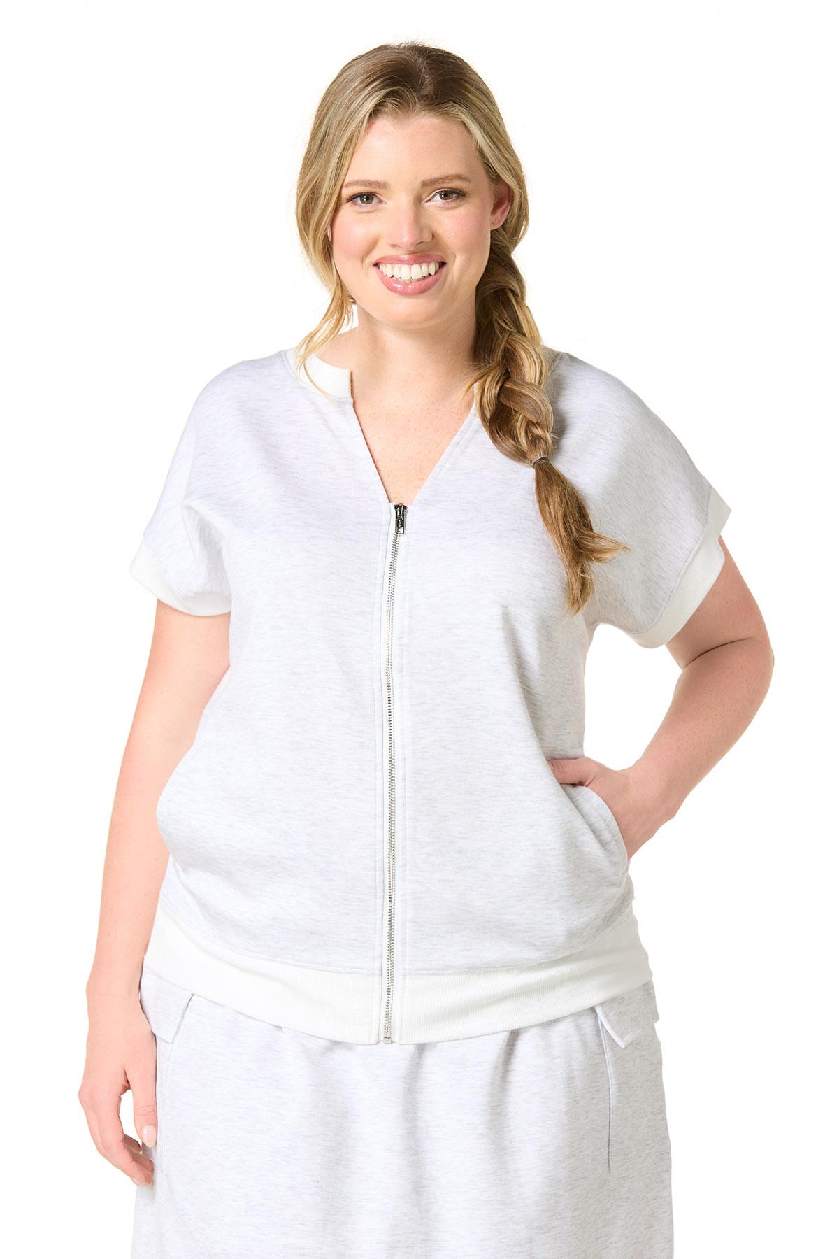 Cato Fashions | Cato Plus Size Zip Front Scuba Top