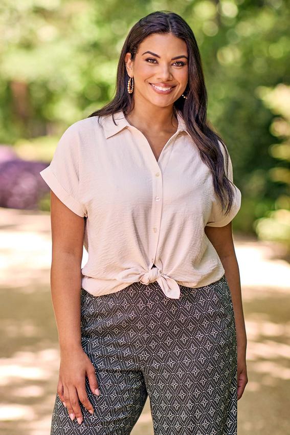 women's plus size button down dress shirts Julie Shirt