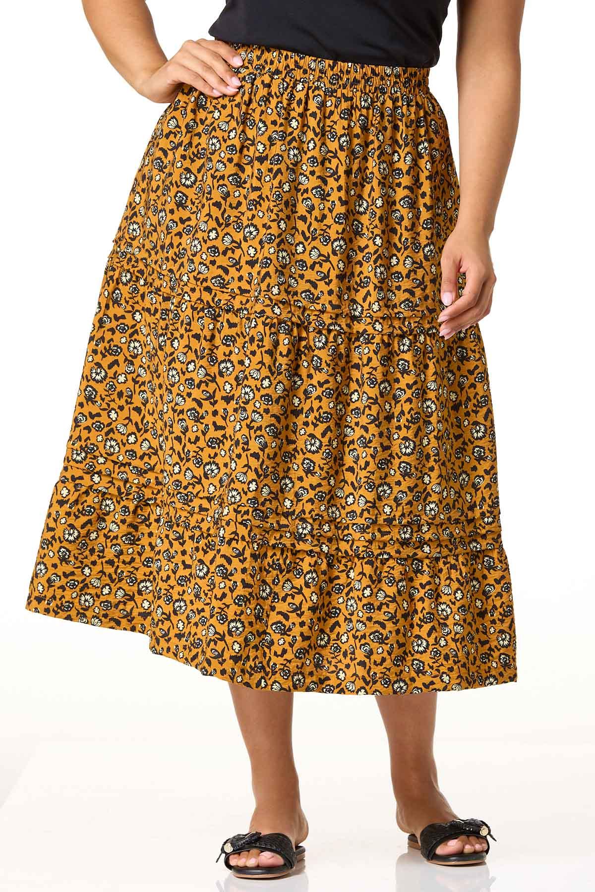 Cato Fashions | Cato Plus Size Tiered Summer Floral Skirt