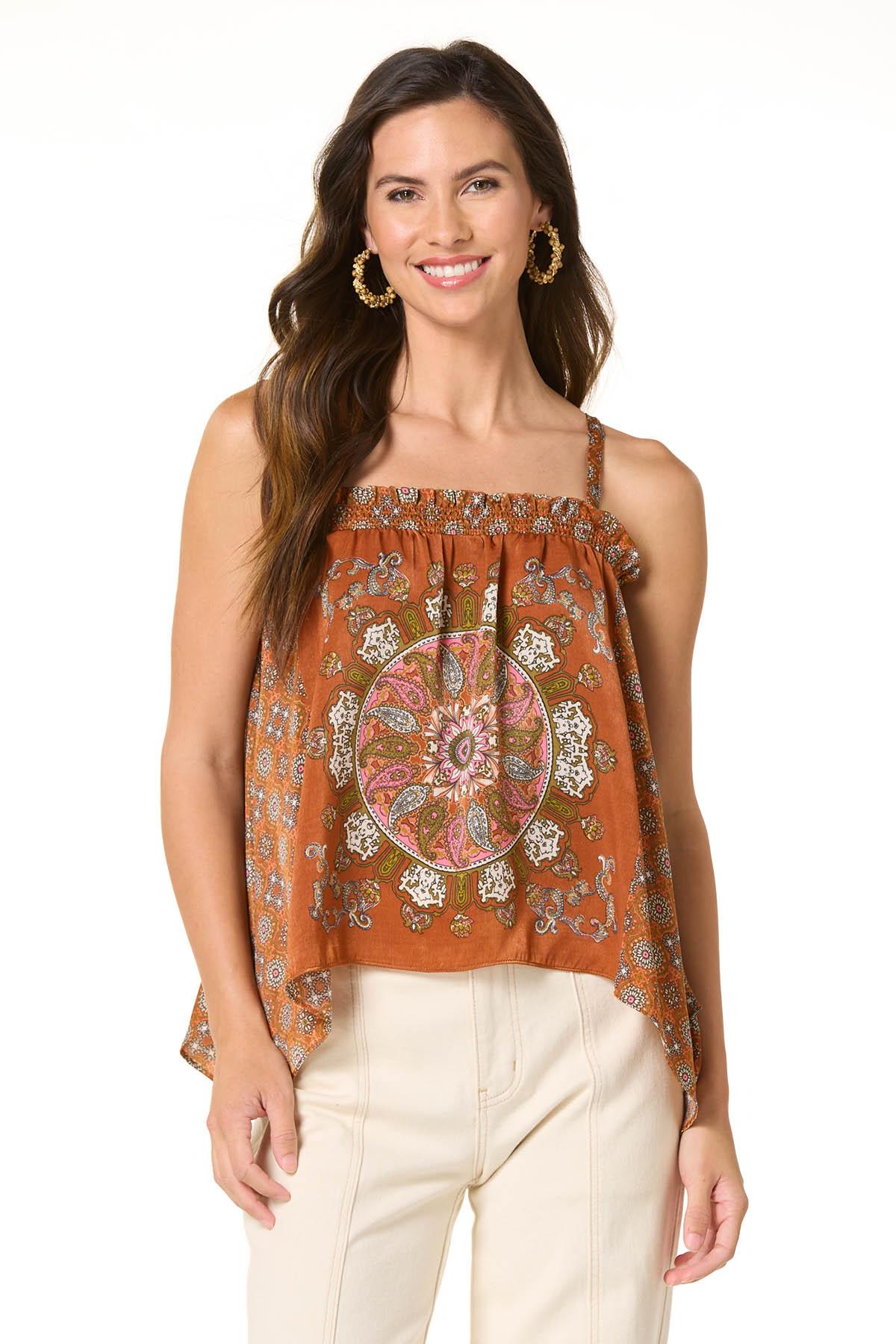 Cato Fashions | Cato Ginger Scarf Print Top
