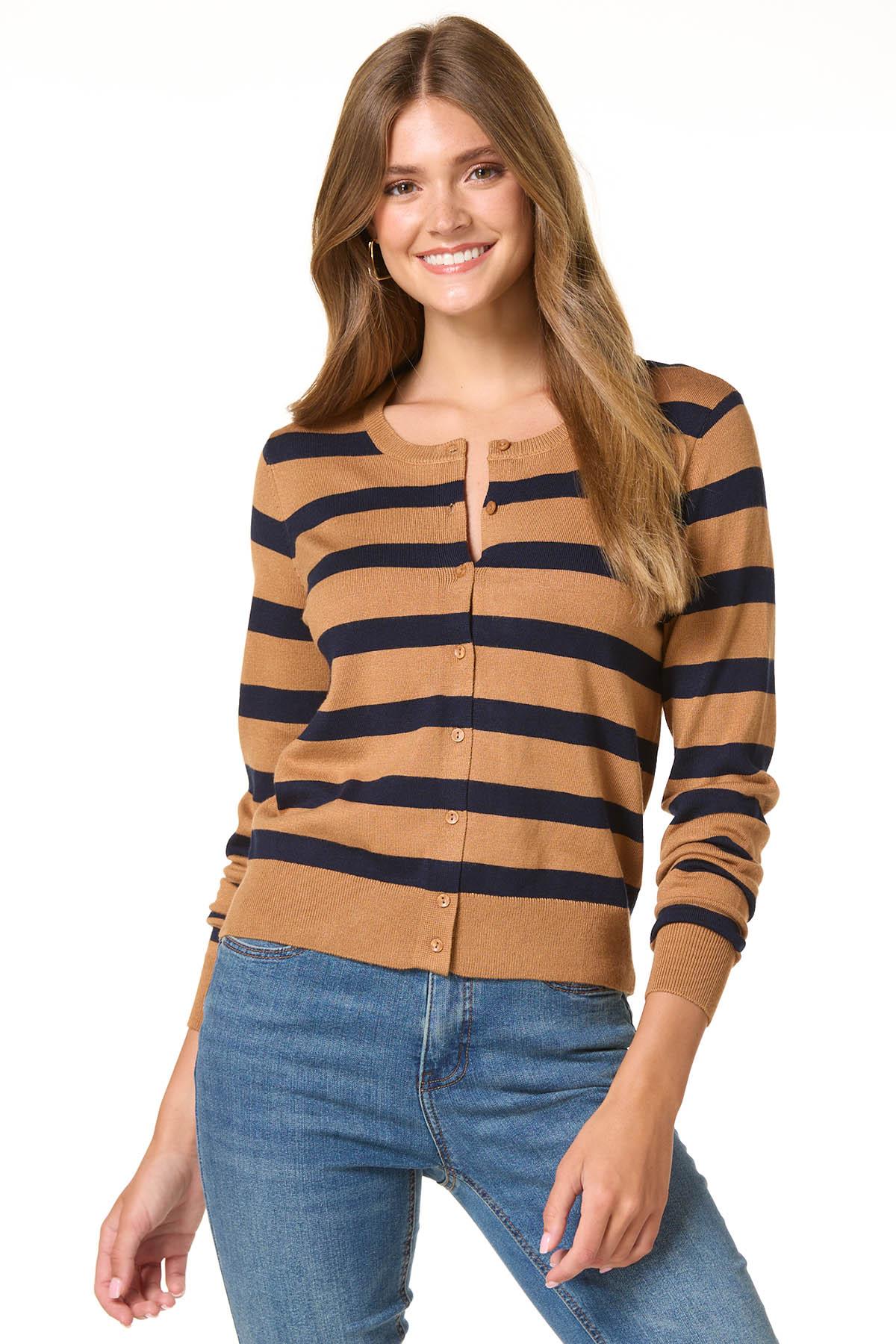 Cato Fashions | Cato Two Tone Stripe Cardigan