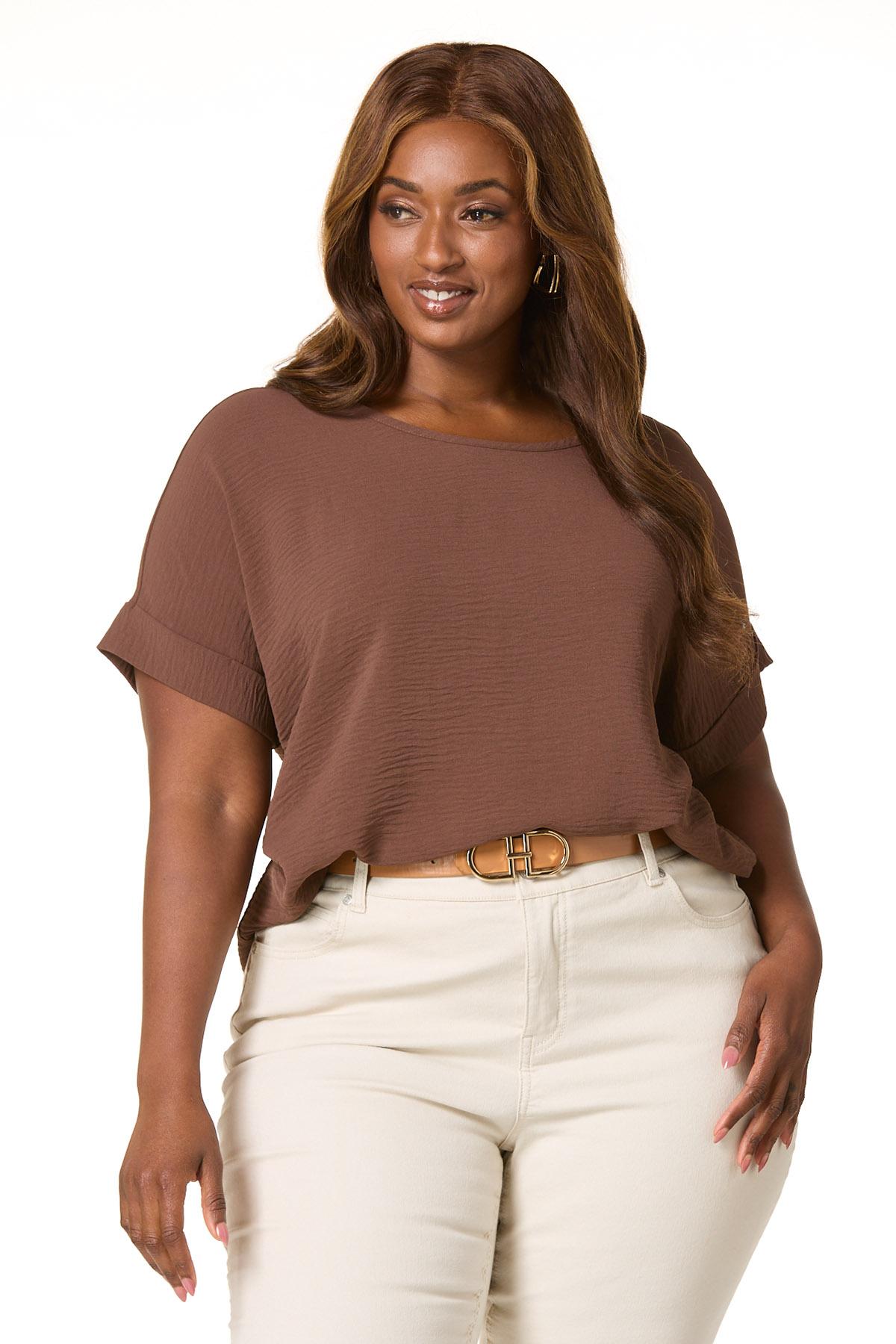 Cato Fashions | Cato Plus Size Cuffed Dolman Sleeve Top