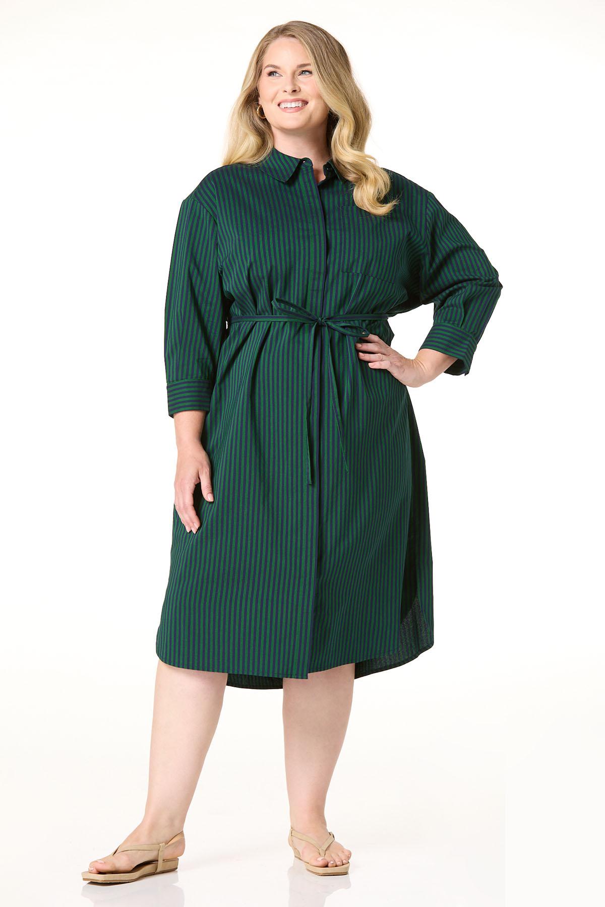 green shirt dress plus size Cato Fashions loop