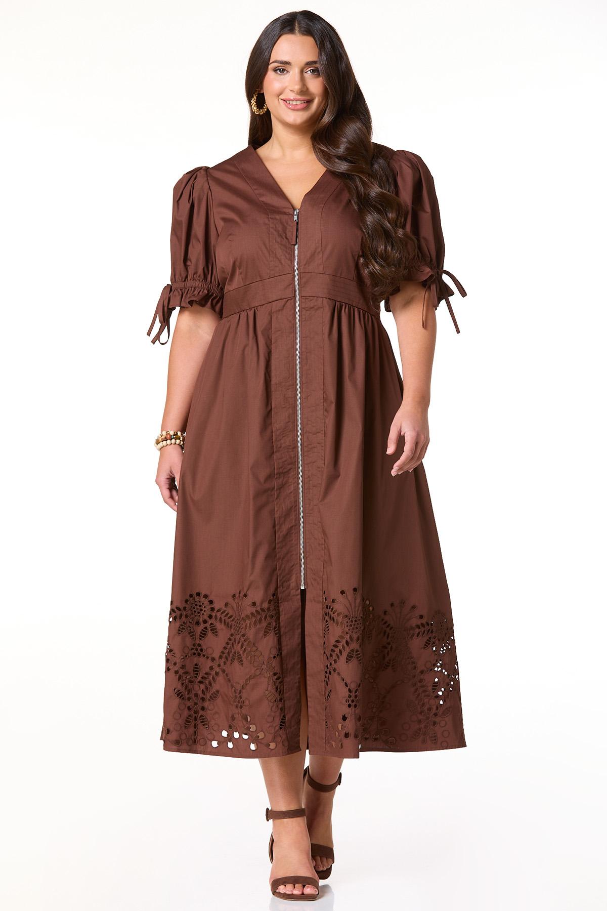 Cato Fashions | Cato Plus Size Embroidered Zip Front Dress