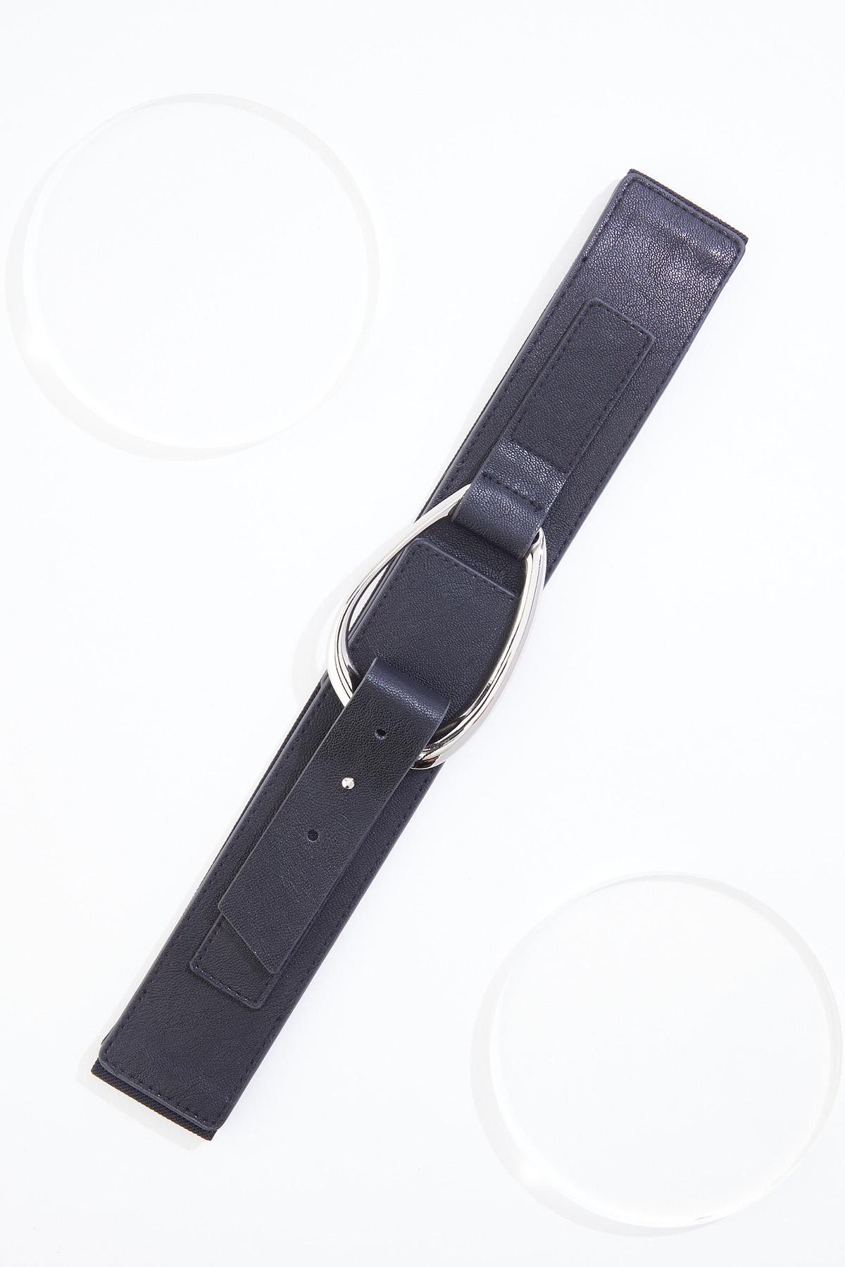 Cato Fashions | Cato Plus Size Silver Oval Buckle Stretch Belt display picture 1