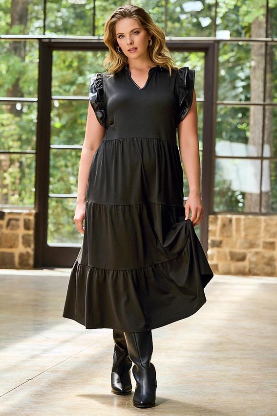black leather dress plus size Cato Fashions mss-group:Featured December birthday dress ideas Color:Customized Maxi dresses This high