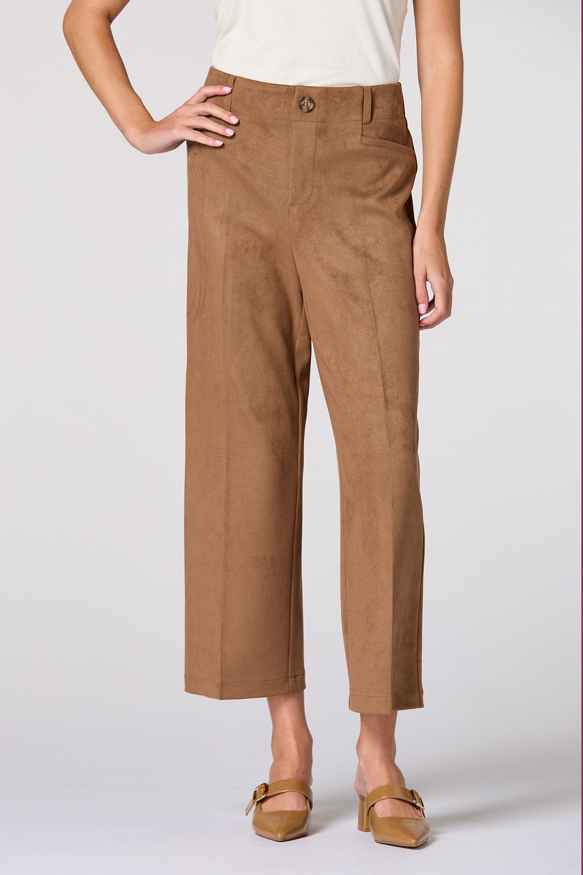 Cato Fashions | Cato Cropped Faux Suede Pants