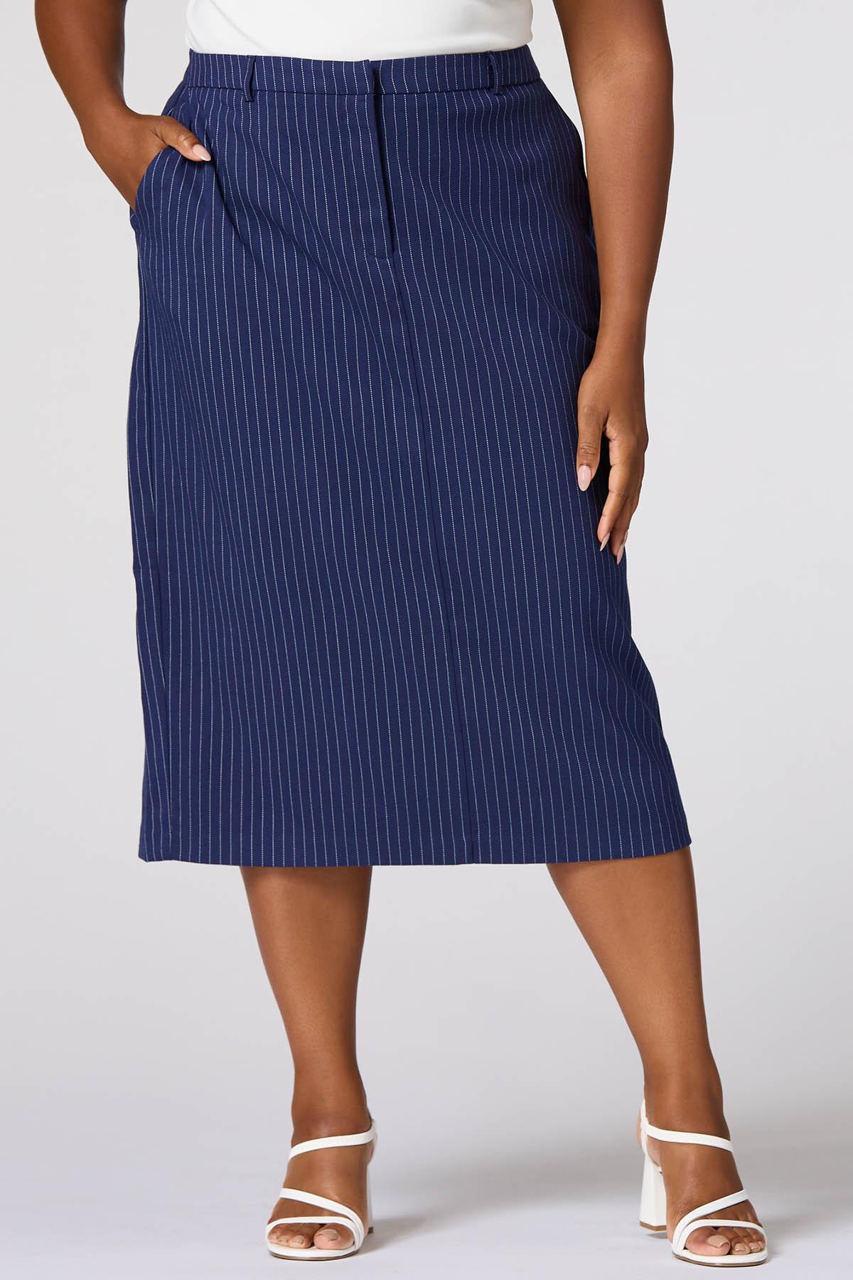 Cato Fashions | Cato Plus Size Classic Pinstripe Pencil Skirt