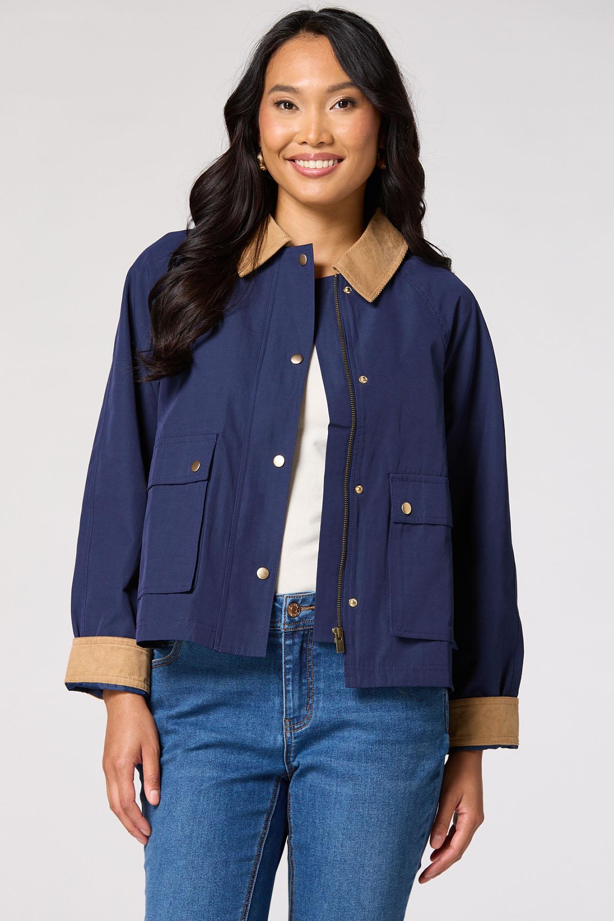 Cato Fashions | Cato Corduroy Trim Barn Jacket