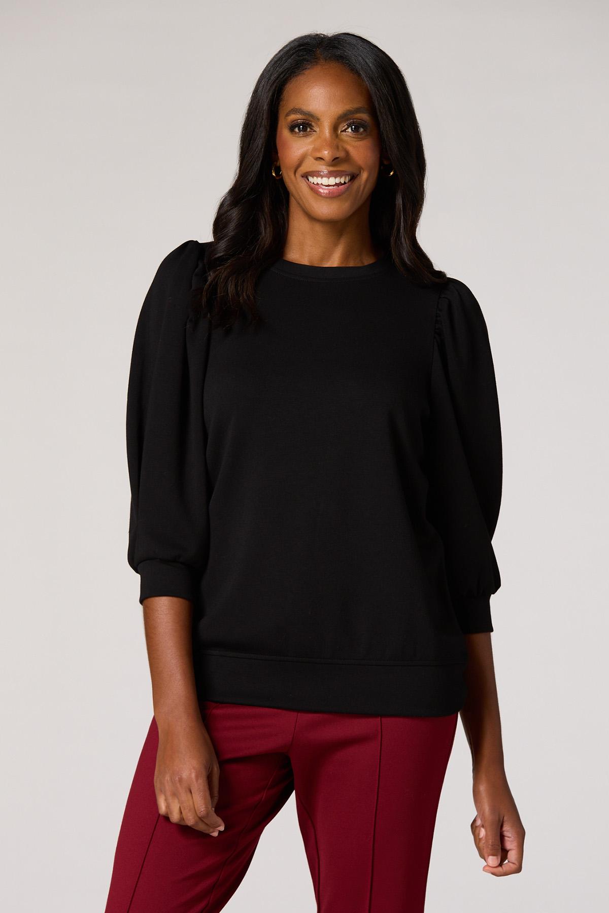 Cato Fashions | Cato Puff Scuba Knit Sweatshirt