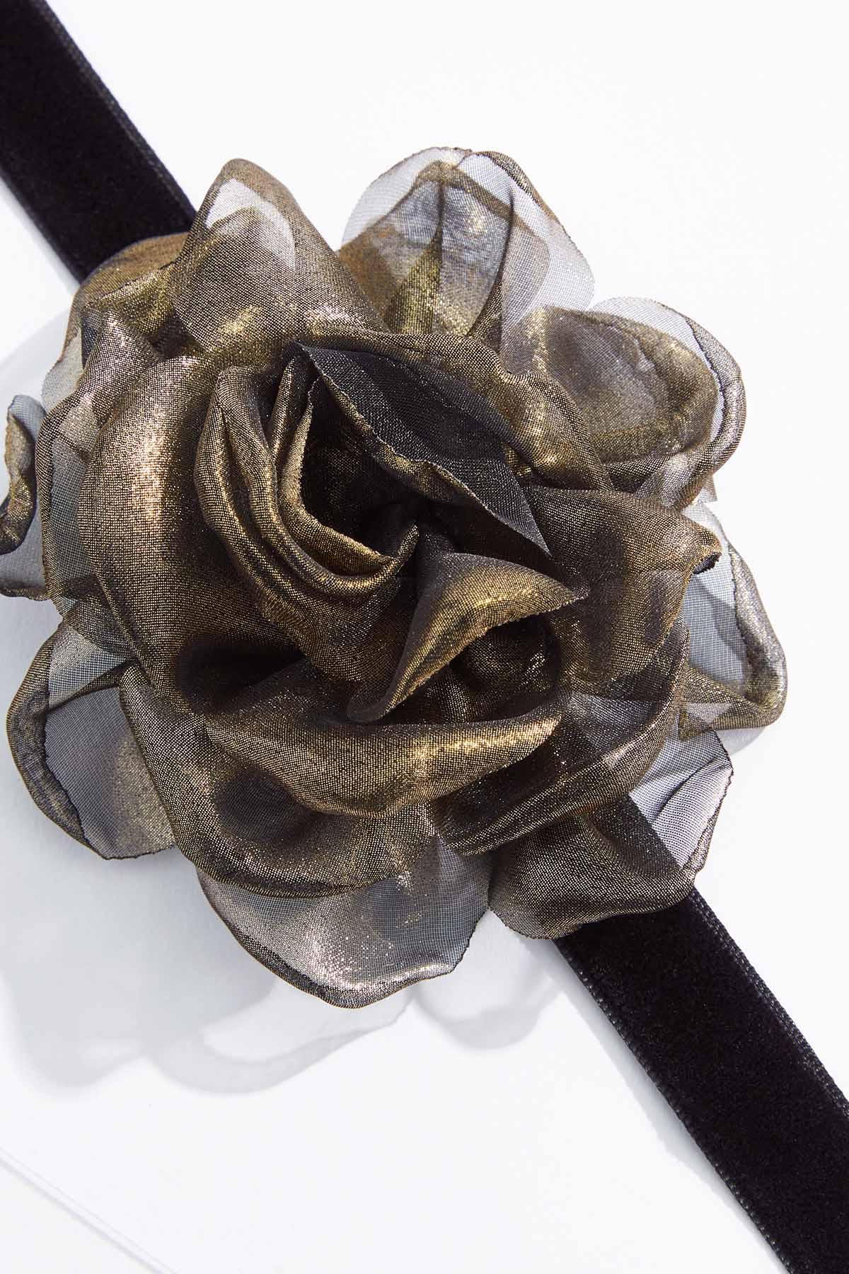 Cato Fashions  Cato Fabric Flower Choker Necklace