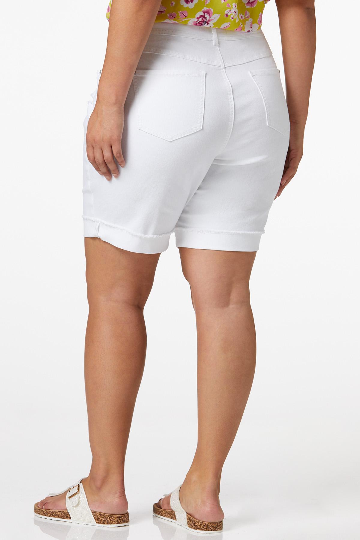 Floral Lace Shorts - White - Pomelo Fashion
