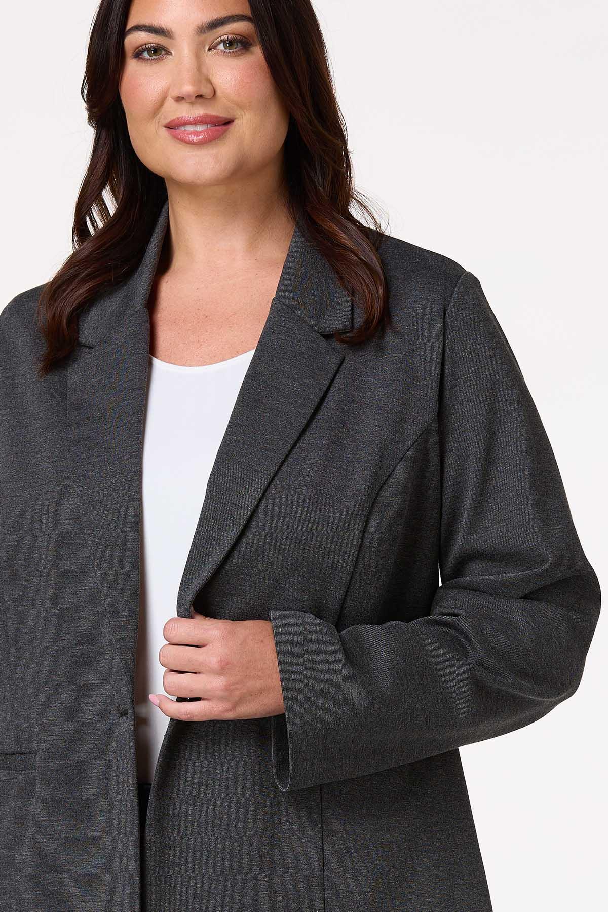  Cato Fashions | Cato Plus Size Solid Ponte Blazer