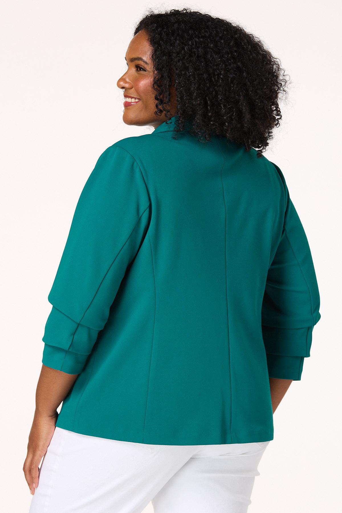 Cato Fashions | Cato Plus Size Ruched Sleeve Blazer