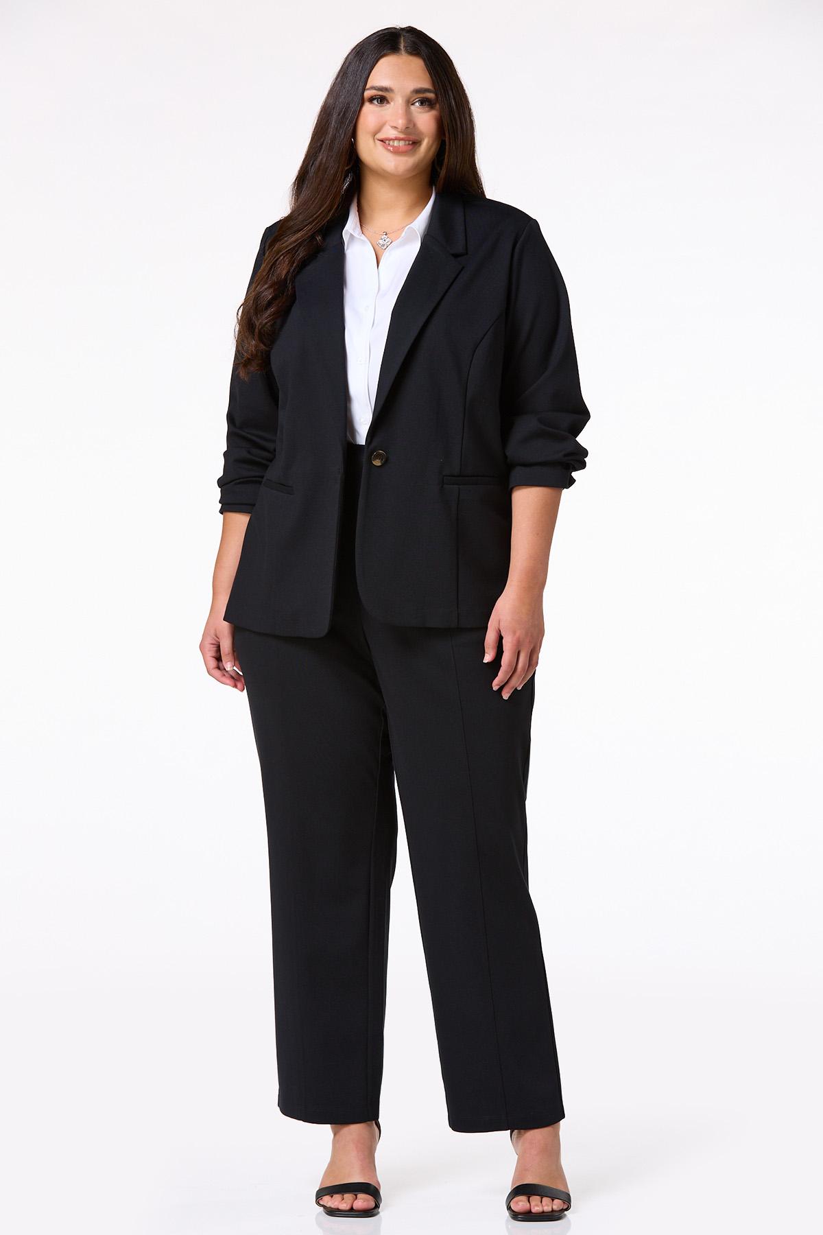Cato Fashions | Cato Plus Petite Solid Ponte Blazer