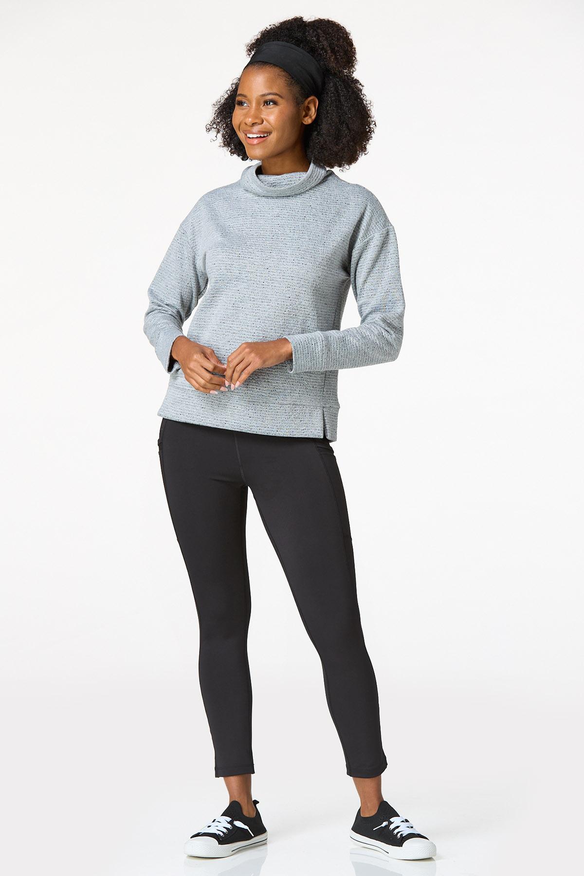 Mock neck crew neck sweatshirt online