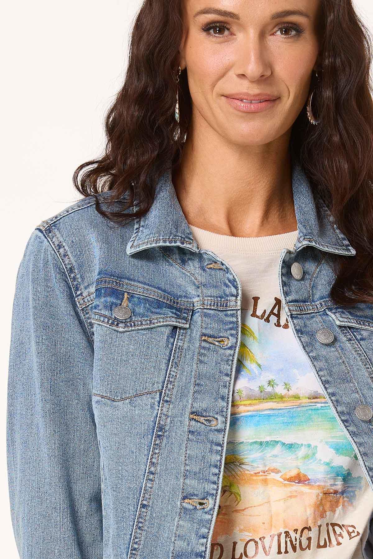  Cato Fashions | Cato Lightwash Blue Denim Jacket