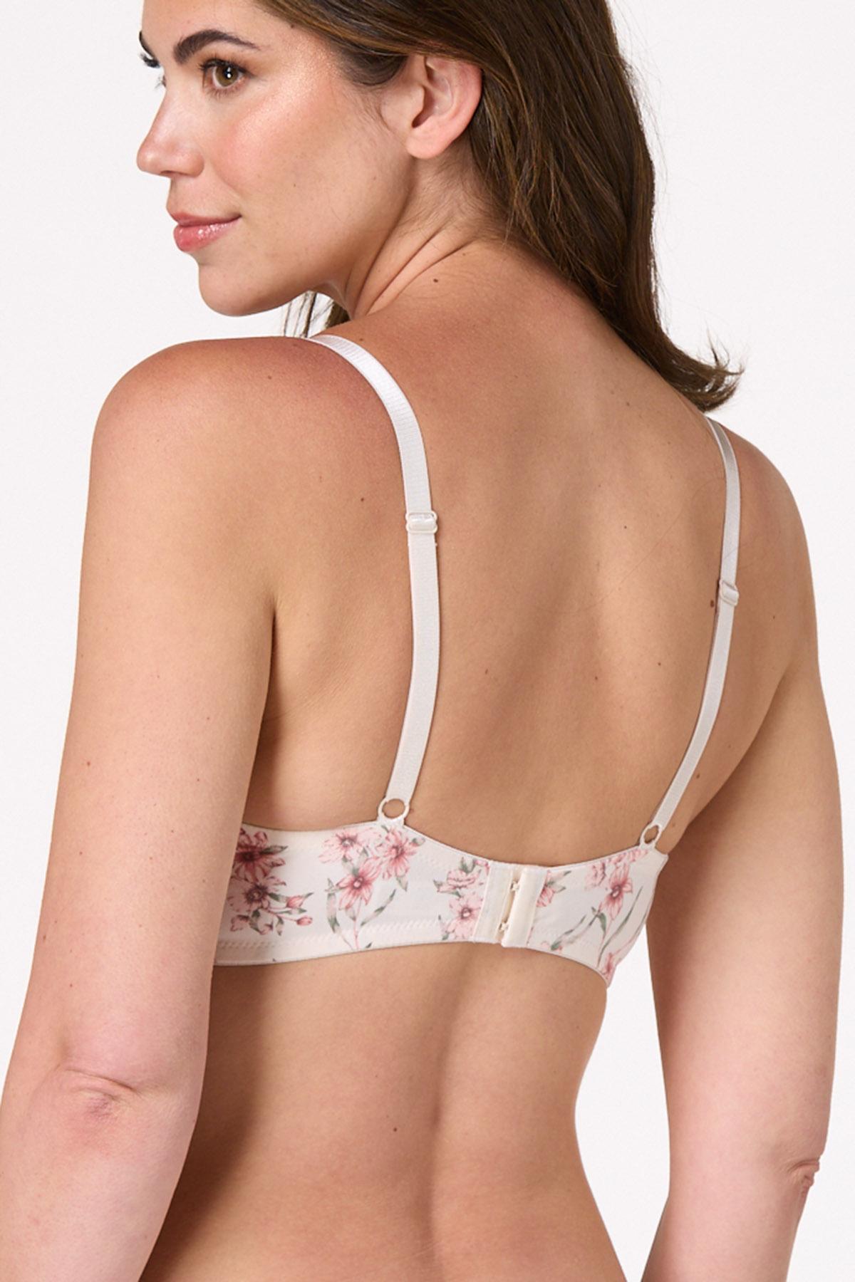 Cato Fashions | Cato Floral Solid Wire- Free Bra Set