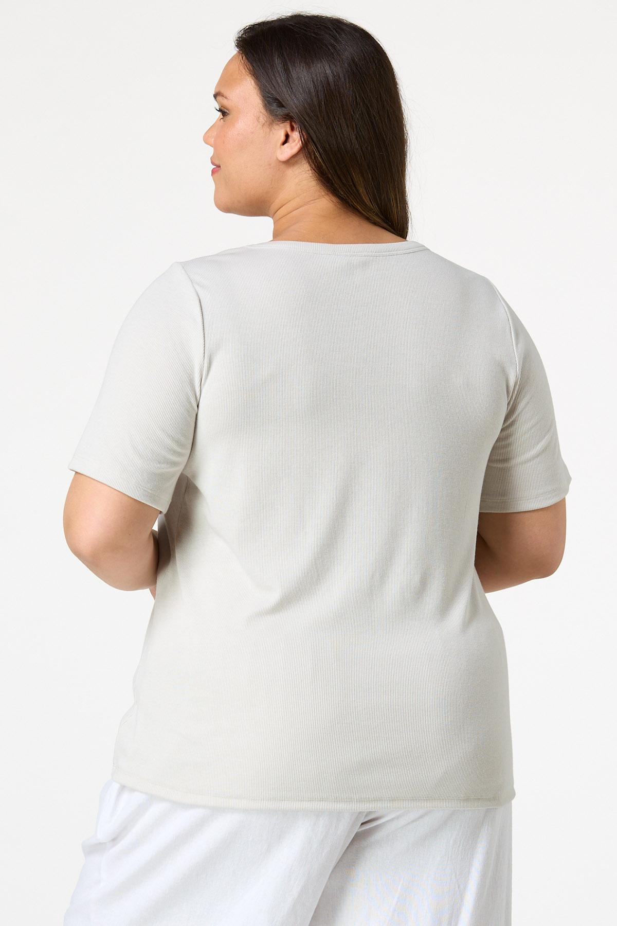 売れ筋商品|||ルビーロード カットソー トップス レディース Plus Size Scoop Neck Clip Dot Texture Solid Top Cyclamen ルビーロード レディース カットソー トップス Plus Size Scoop