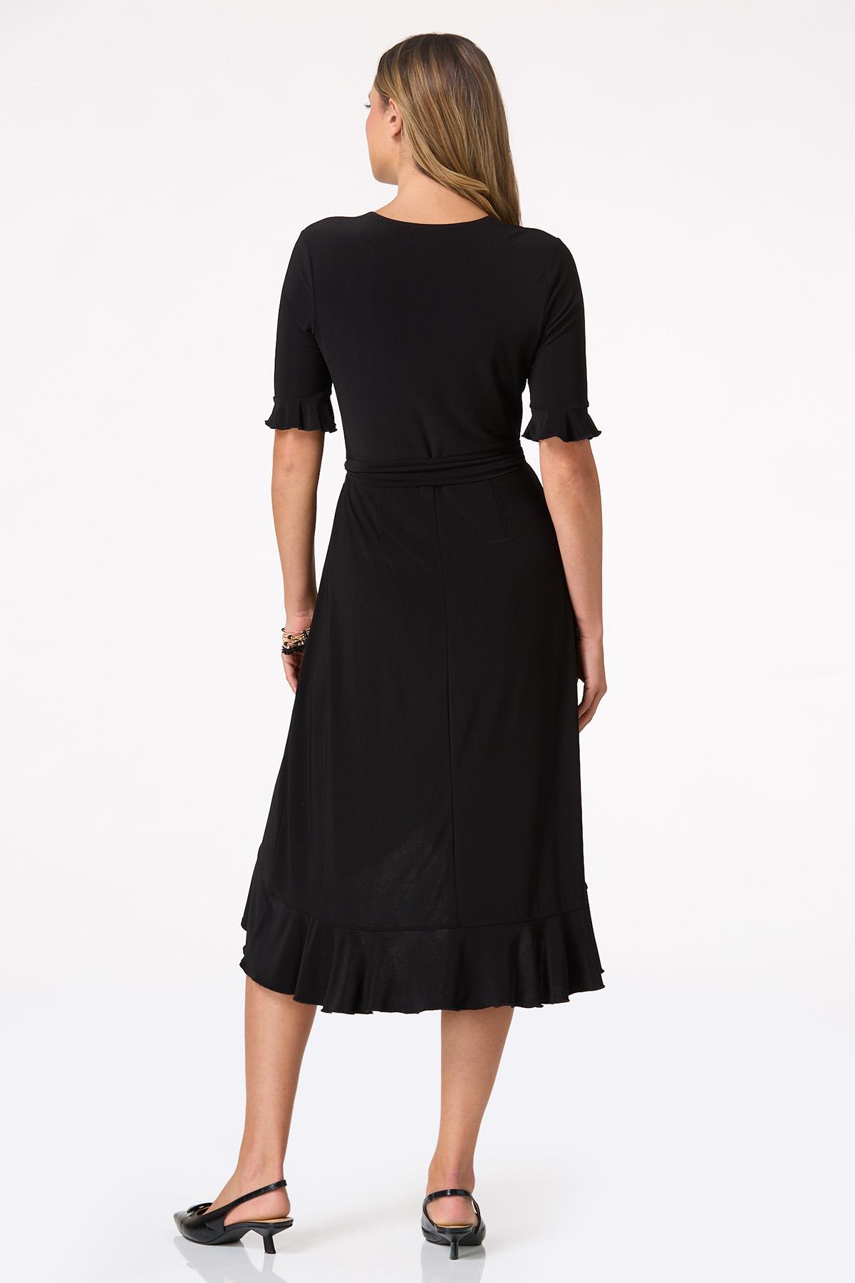  Cato Fashions | Cato Ruffled Tie Waist Wrap Dress