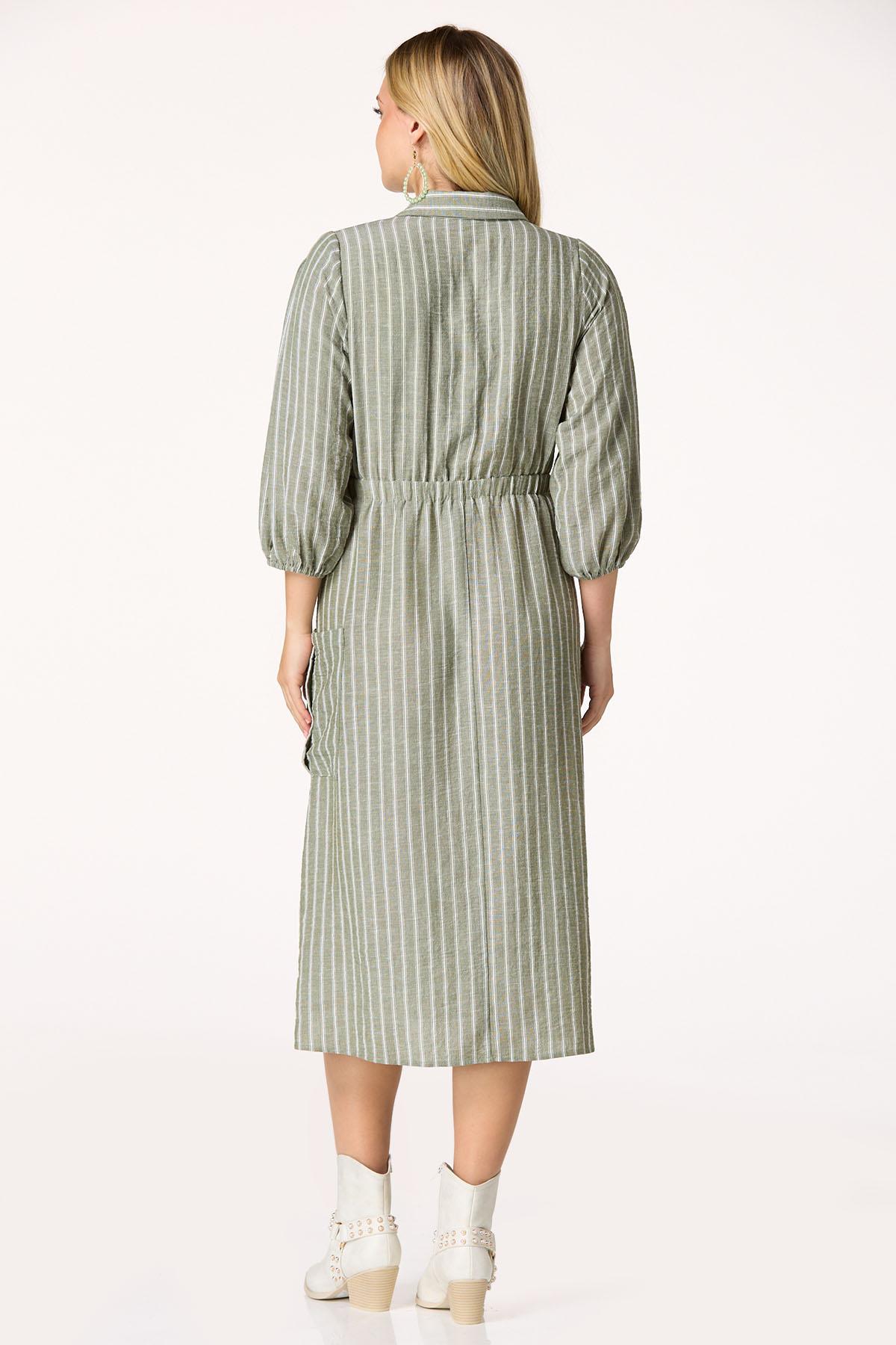  Cato Fashions | Cato Stripe Side Pocket Midi Dress