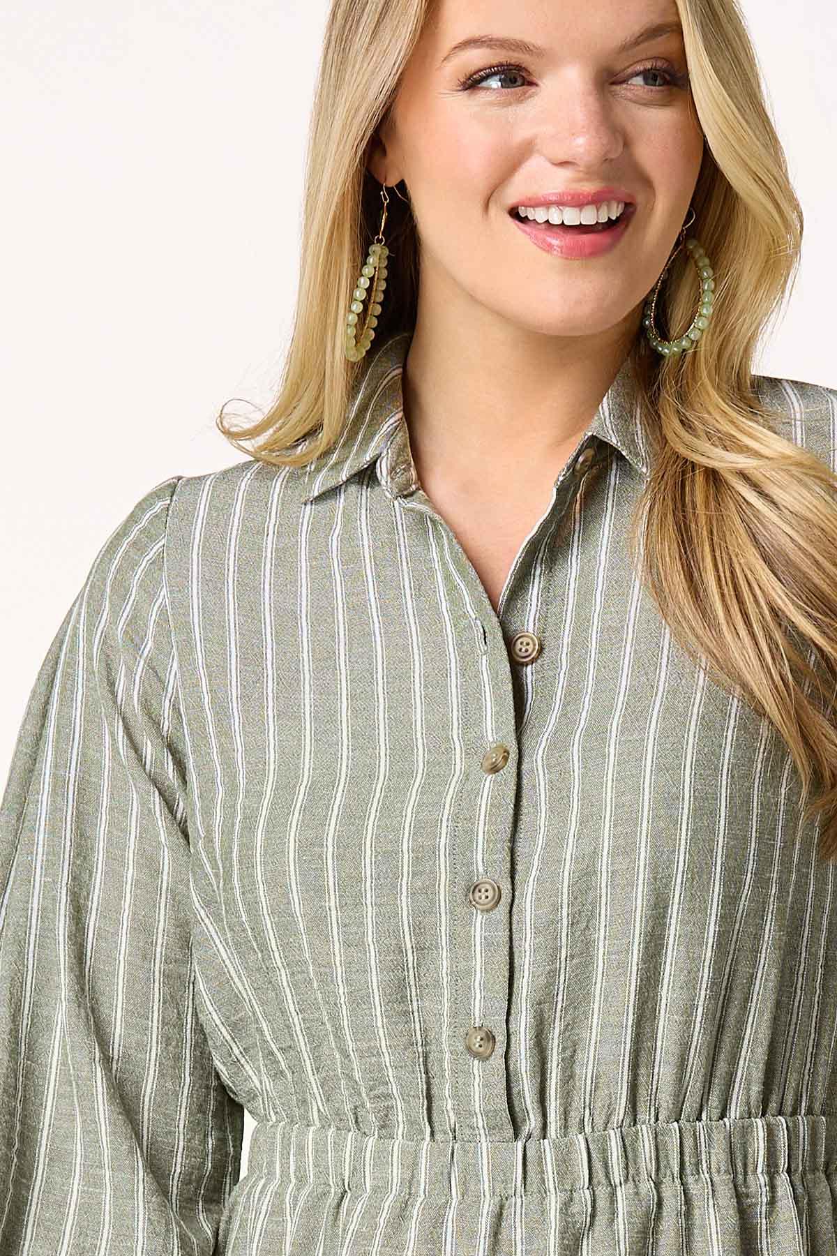  Cato Fashions | Cato Stripe Side Pocket Midi Dress