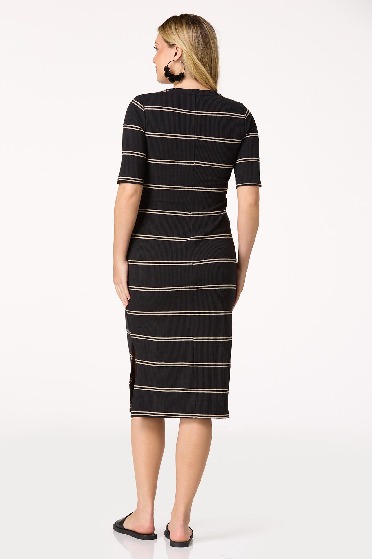  Cato Fashions | Cato Ribbed Tie Front Midi Dress