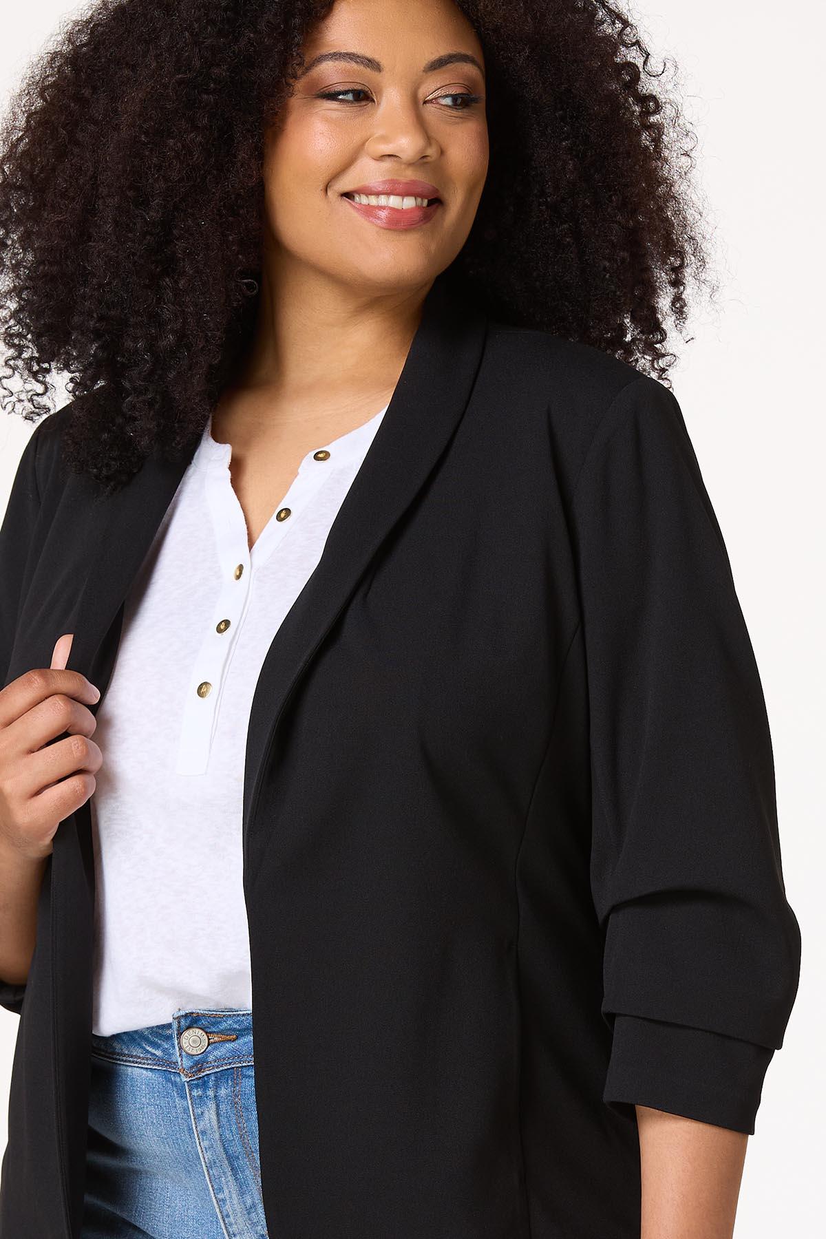 Cato Fashions | Cato Plus Size Crepe Shawl Blazer