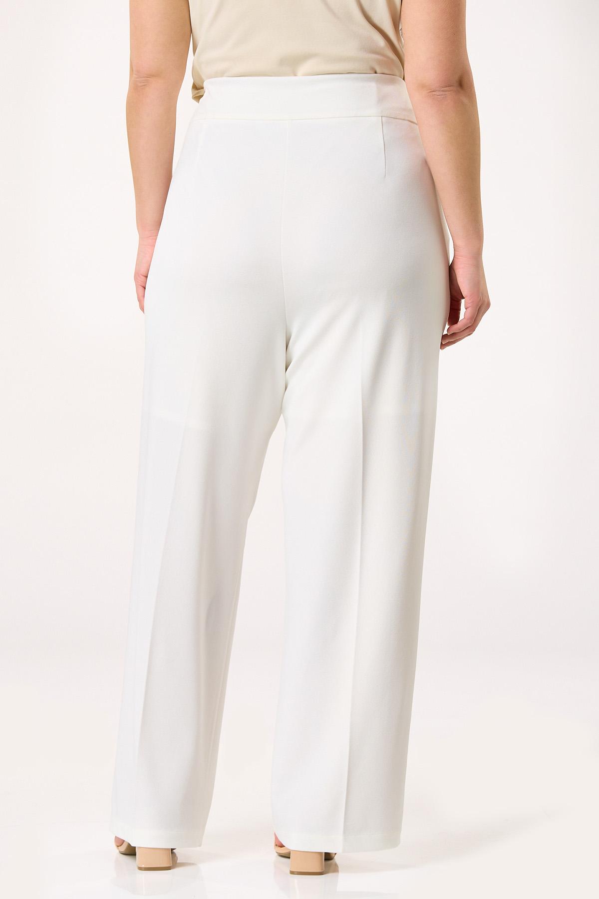  Cato Fashions | Cato Plus Size Ivory Button Waist Trousers