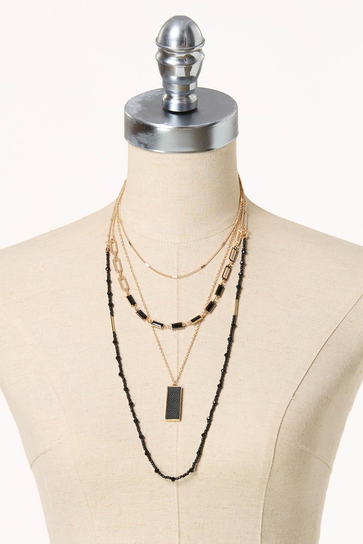  Cato Fashions | Cato Faux Leather Pendant Layered Necklace