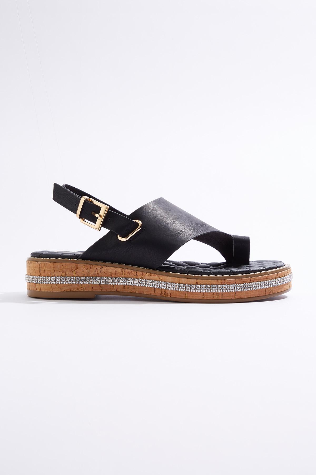  Cato Fashions | Cato Toe Loop Flatform Sandals